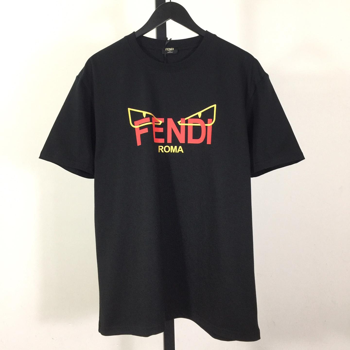 Fendi Lunar New Year Black Cotton T-shirt - FashionPlug