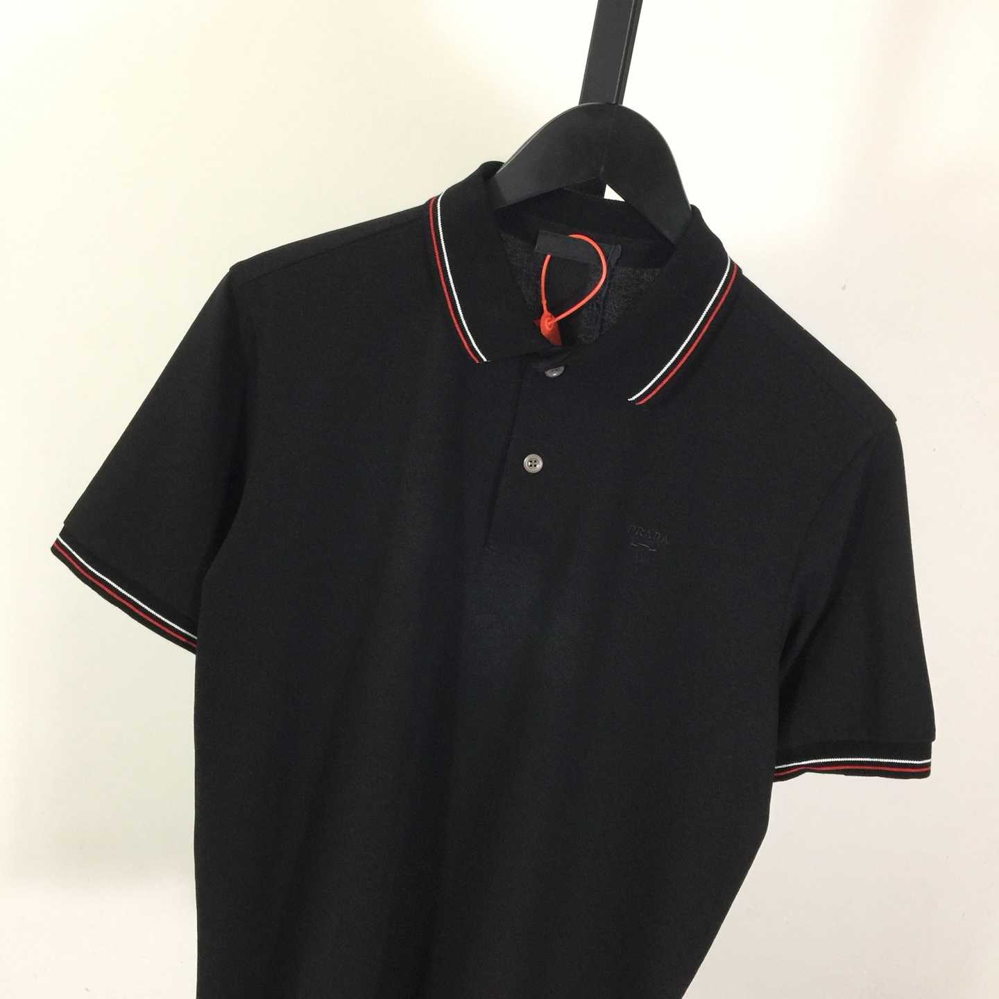 Prada Short-sleeved Piqué Polo Shirt - FashionPlug