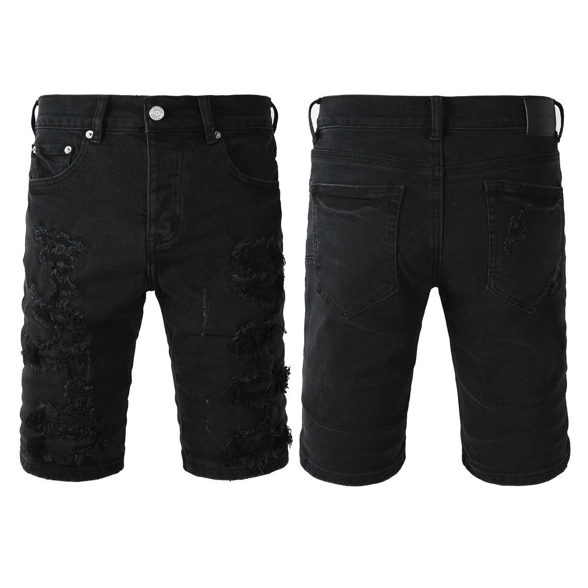 Purple-Brand Denim Shorts    5108 - FashionPlug