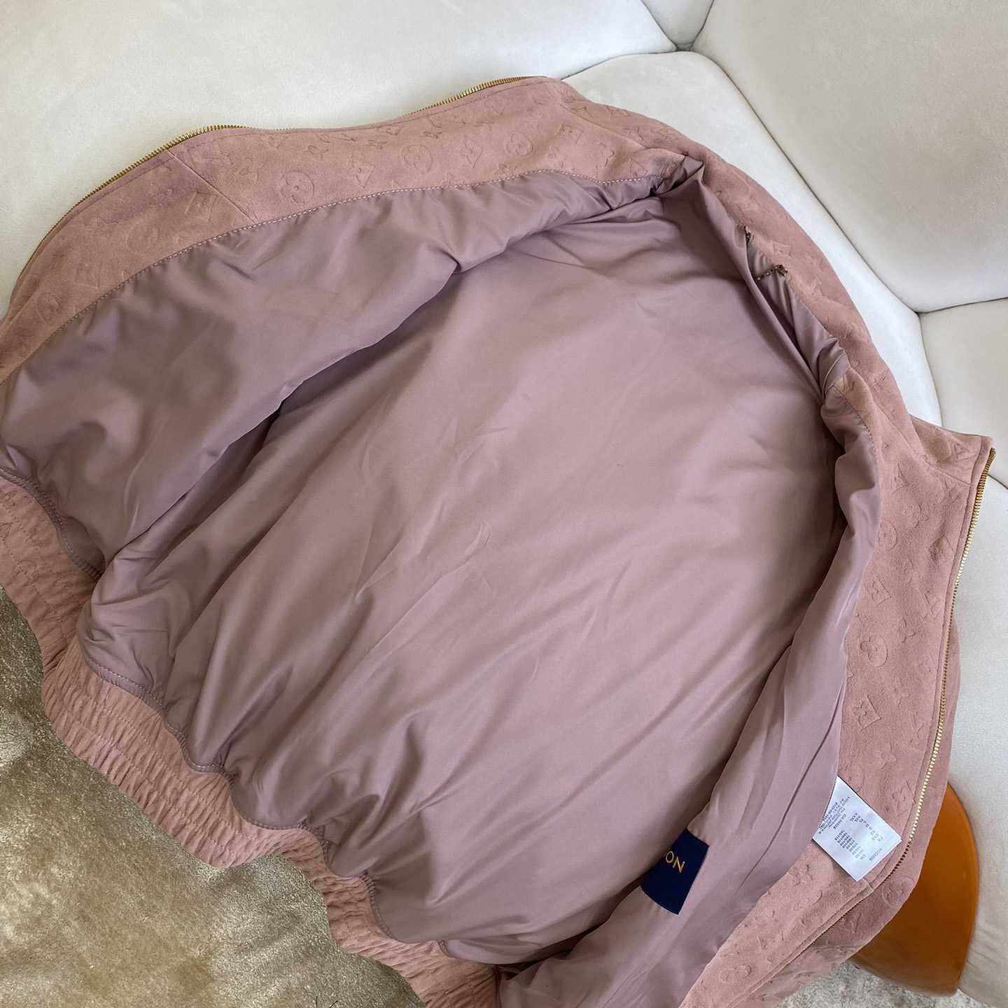 Louis Vuitton Monogram Debossed Leather Tracksuit Jacket   1AHBU4 - FashionPlug