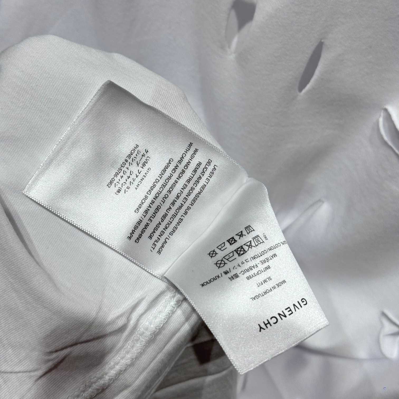 Givenchy White Destroyed T-Shirt  - FashionPlug