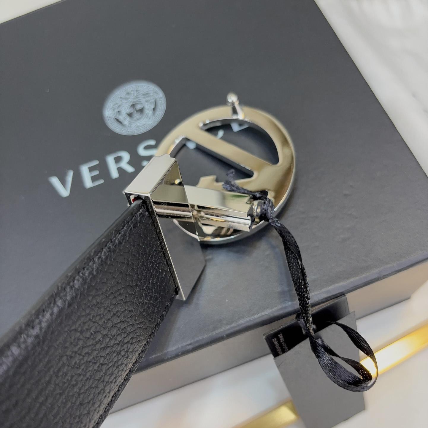 Versace Leather Belt   40mm - FashionPlug