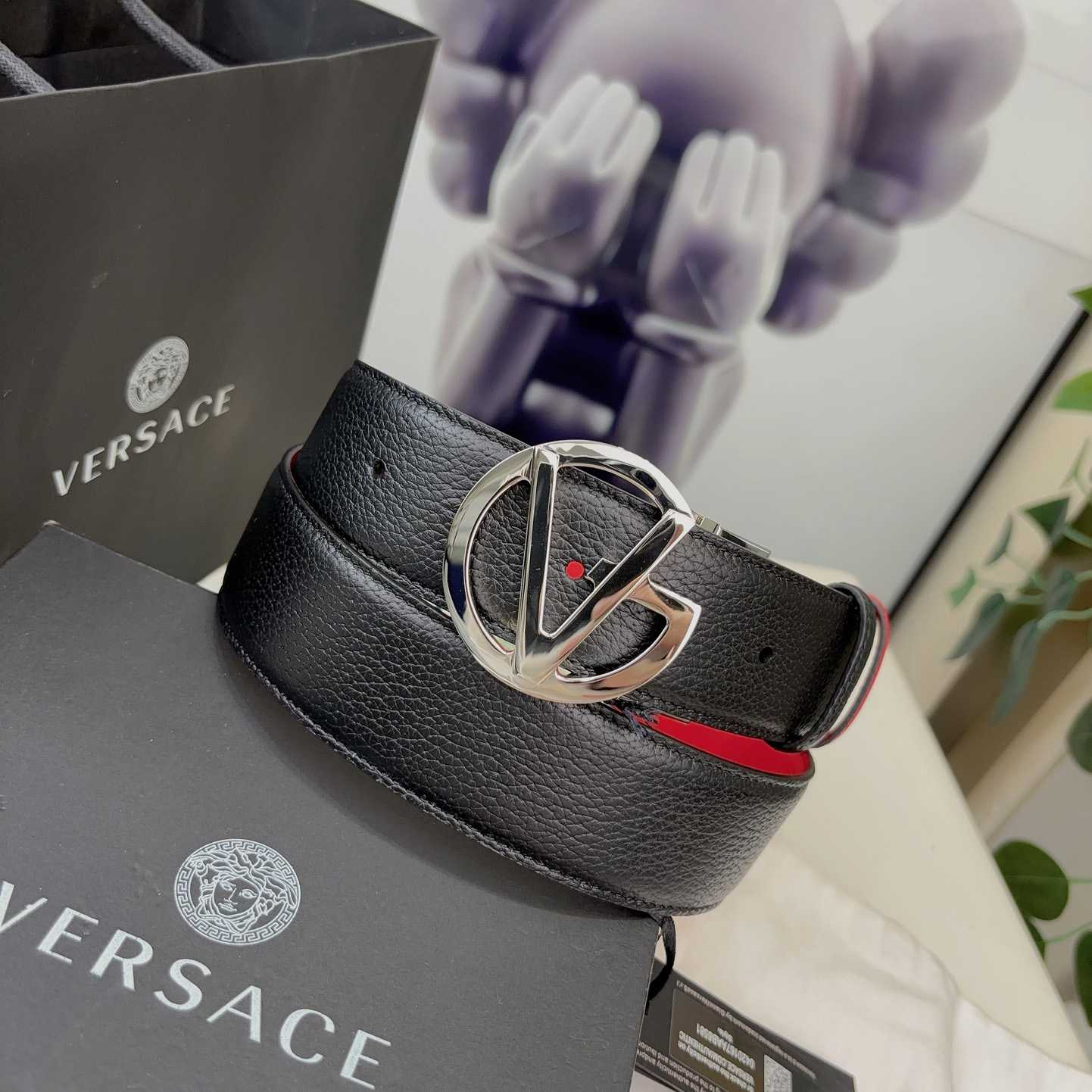 Versace Leather Belt   40mm - FashionPlug