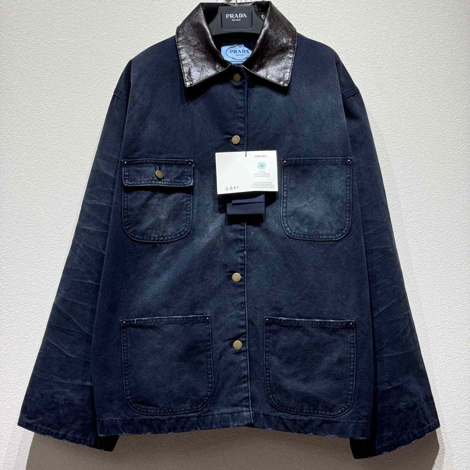 Prada Distressed Canvas Jacket - FashionPlug
