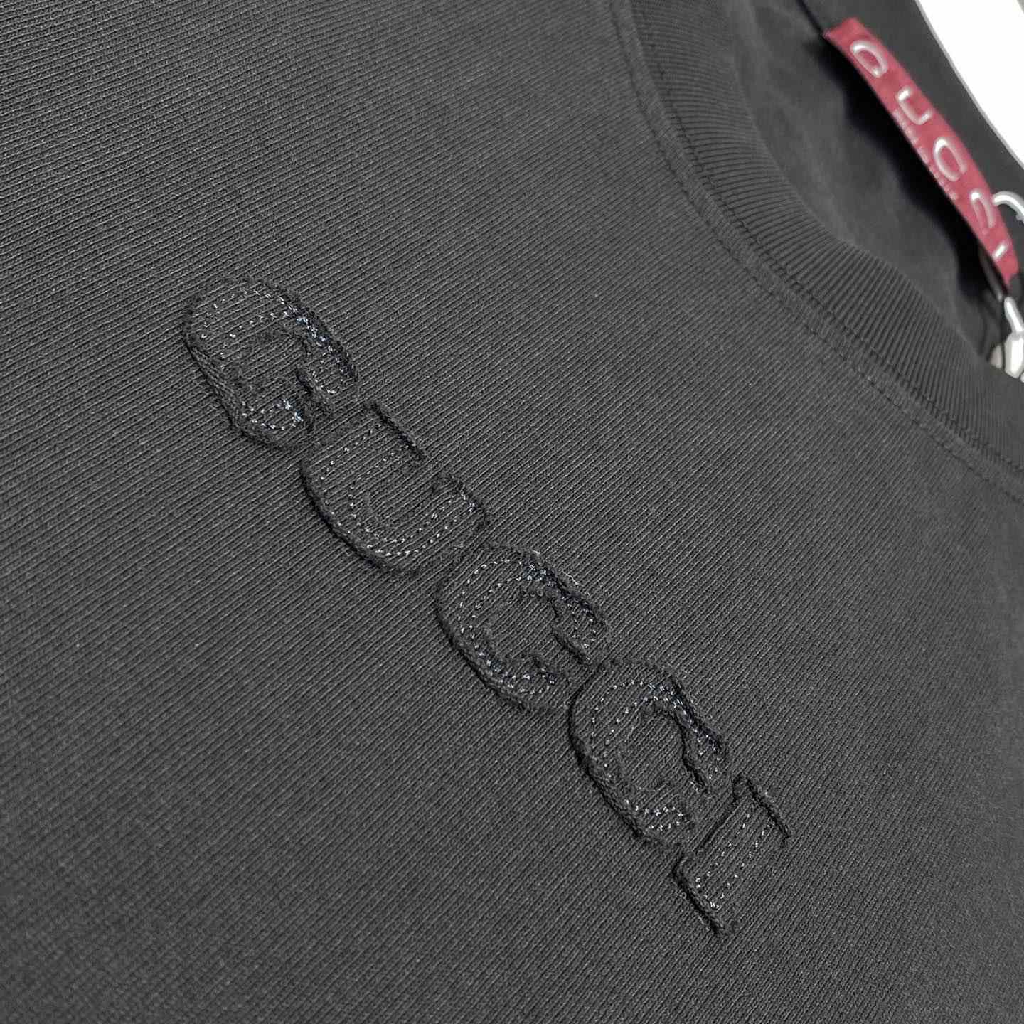 Gucci Embroidered Cotton Jersey T-shirt  - FashionPlug