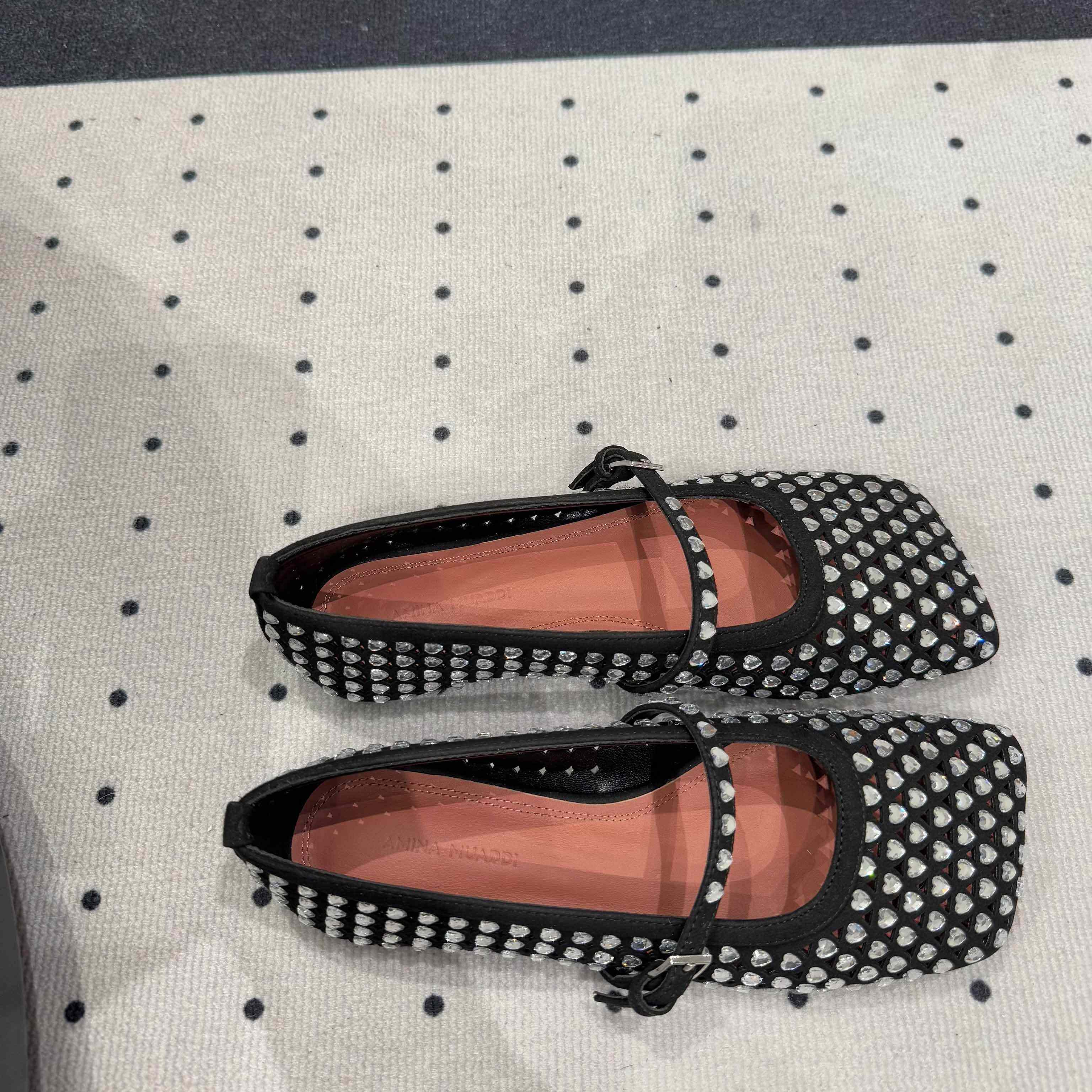 Amina Muaddi Ane Ballerina Shoes - FashionPlug