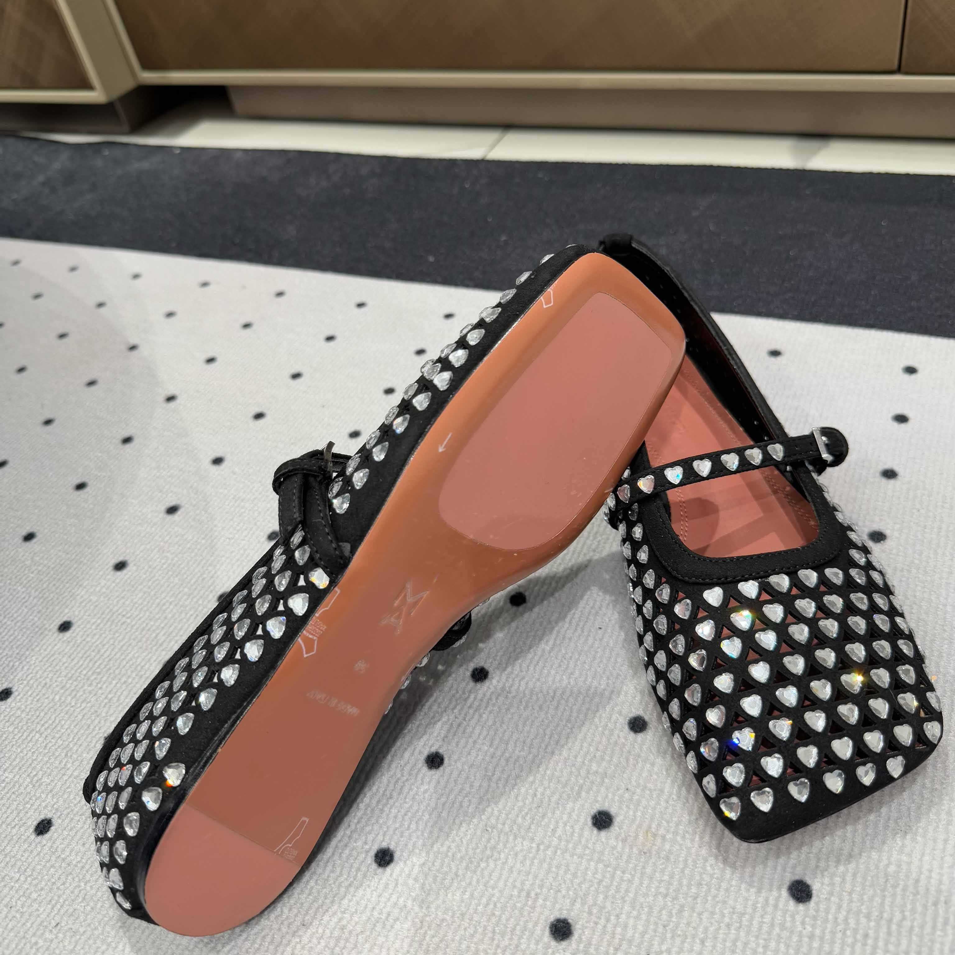 Amina Muaddi Ane Ballerina Shoes - FashionPlug
