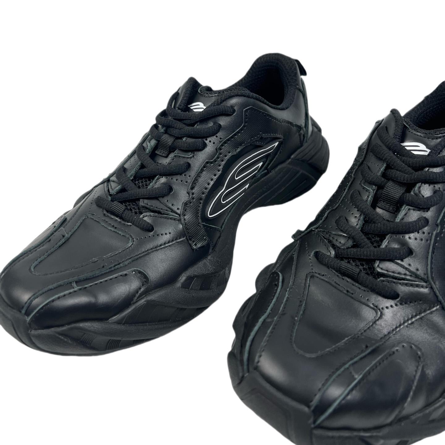 Balenciaga Monday Shoe In Black Cowskin And Polyester - FashionPlug