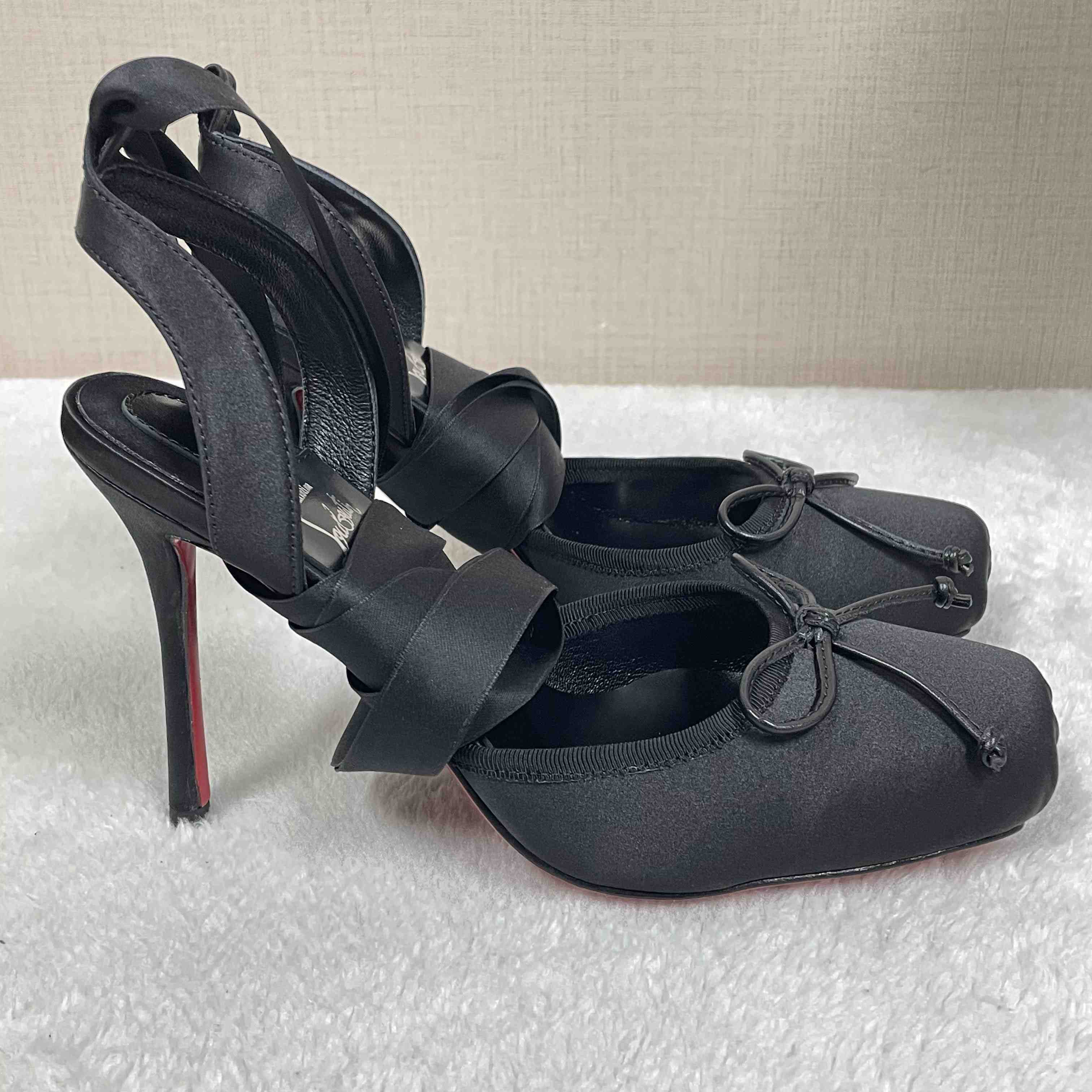 Christian Louboutin Cassia Lace-Up Slingback Pumps - FashionPlug