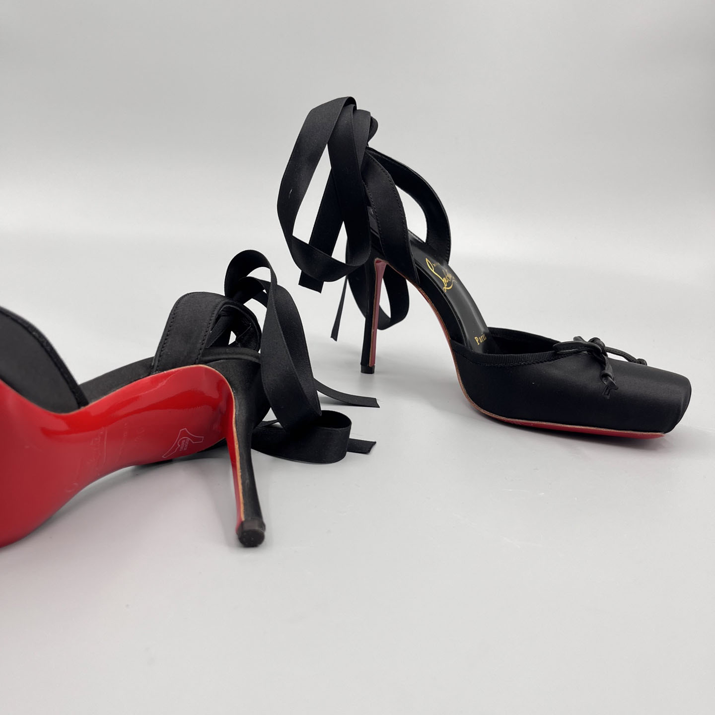 Christian Louboutin Cassia Lace-Up Slingback Pumps - FashionPlug