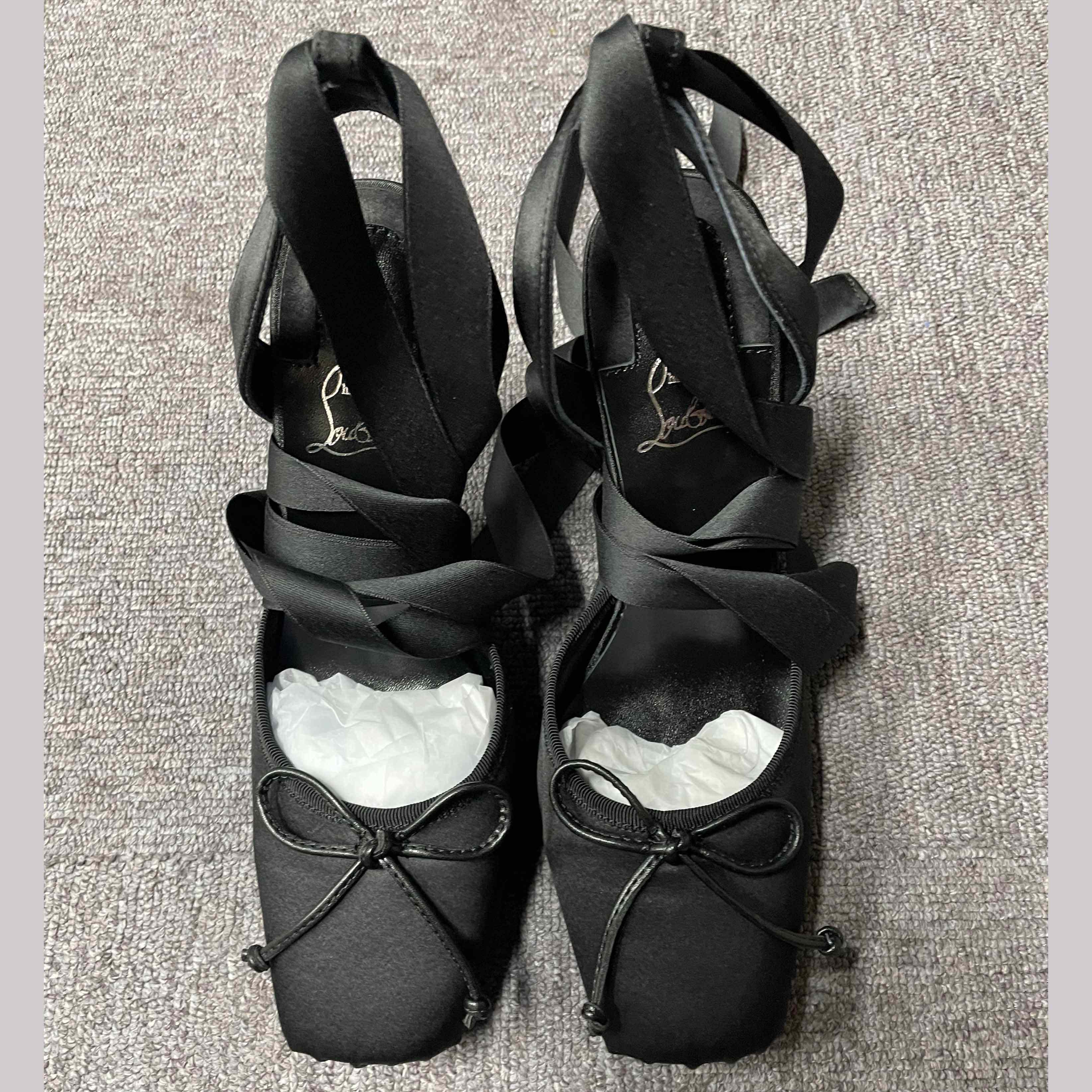 Christian Louboutin Cassia Lace-Up Slingback Pumps - FashionPlug