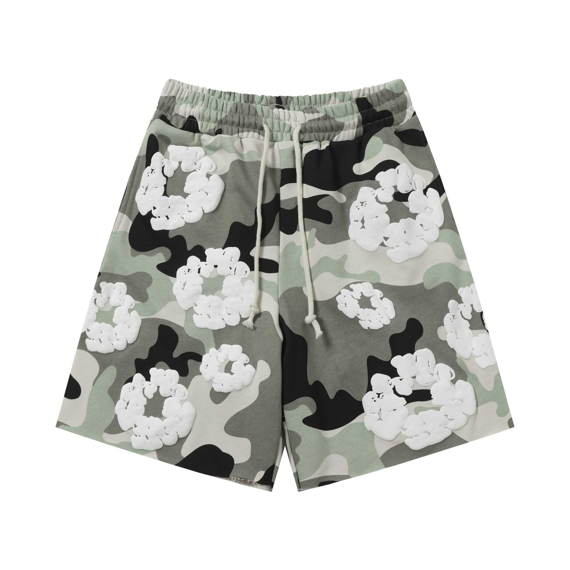 Denim Tears Camo Sweat Shorts - FashionPlug