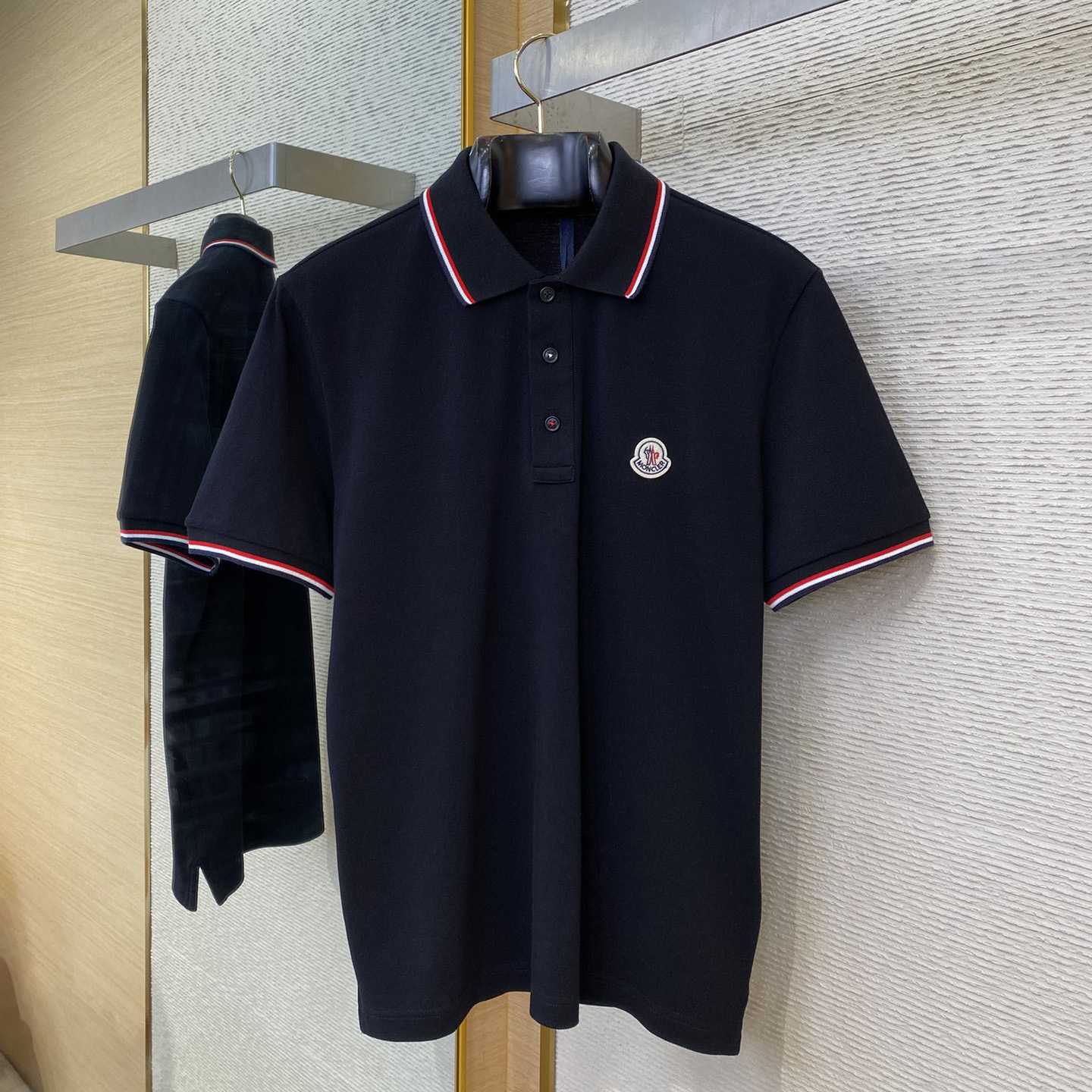 Moncler Logo Cotton Polo Shirt - FashionPlug