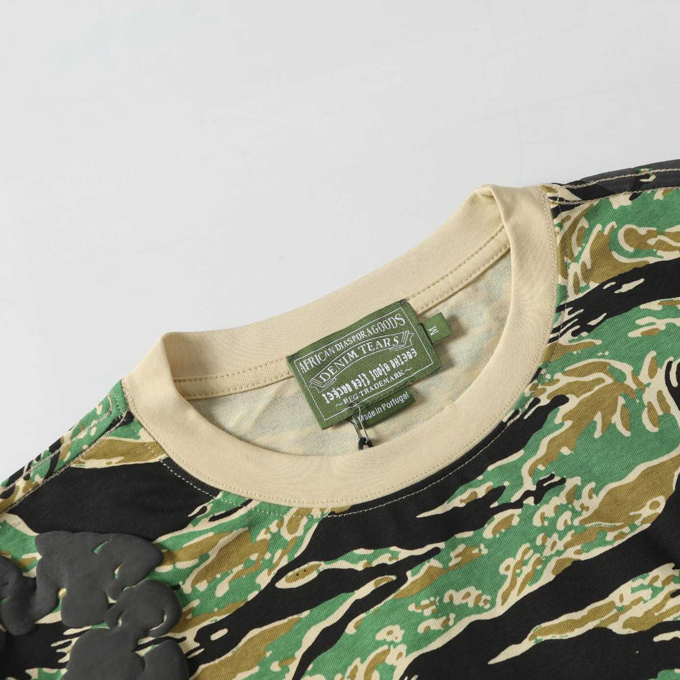 Denim Tears Camo Cotton T-shirt  - FashionPlug