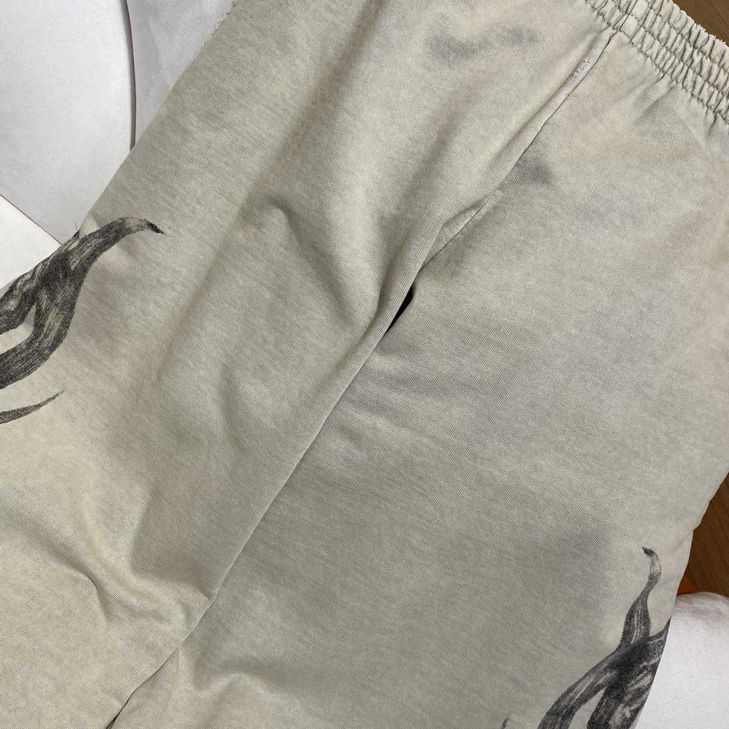 Balenciaga Y2K Baggy Sweatpants In Light Beige - FashionPlug