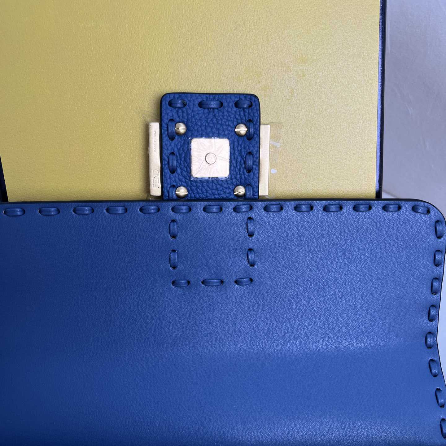 Fendi Baguette Selleria Blue - FashionPlug