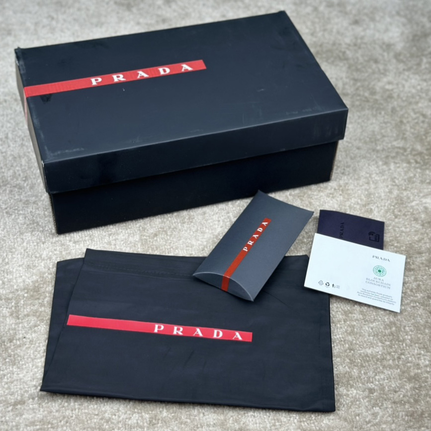 Prada Patent leather And Technical Fabric Prada America's Cup Sneakers - FashionPlug