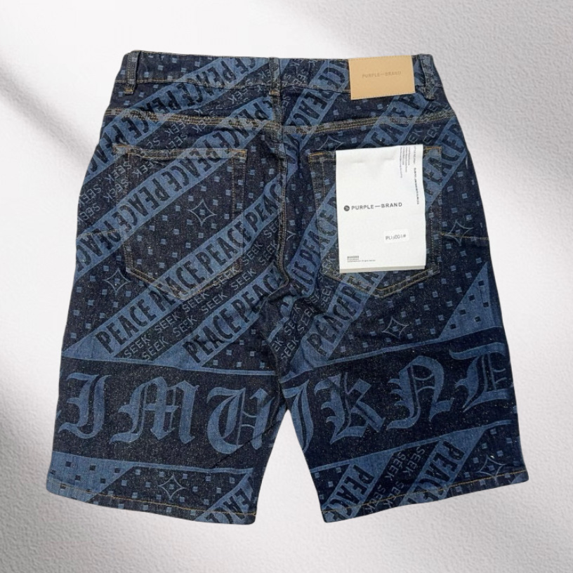 Purple-Brand Denim Shorts    6001 - FashionPlug