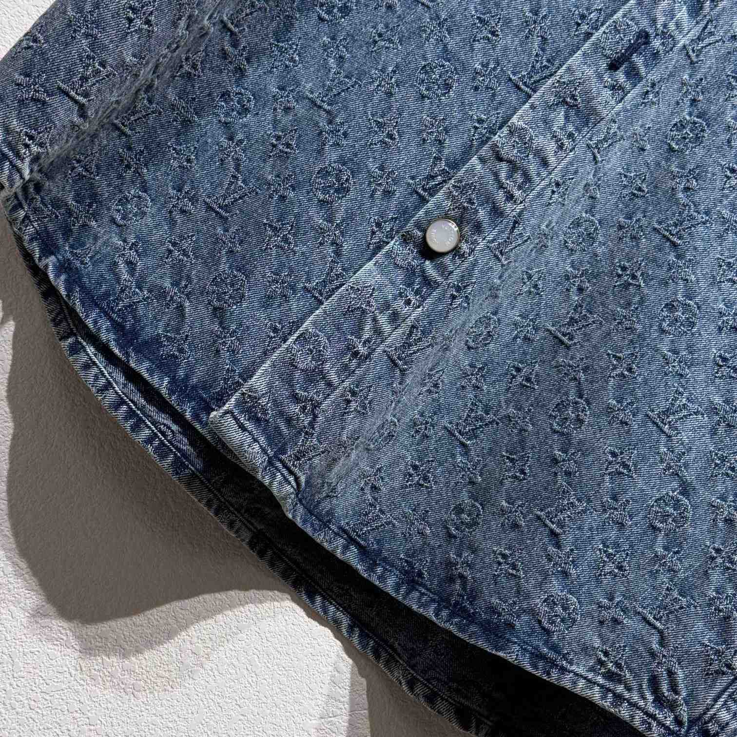 Louis Vuitton Monogram Denim Shirts - FashionPlug