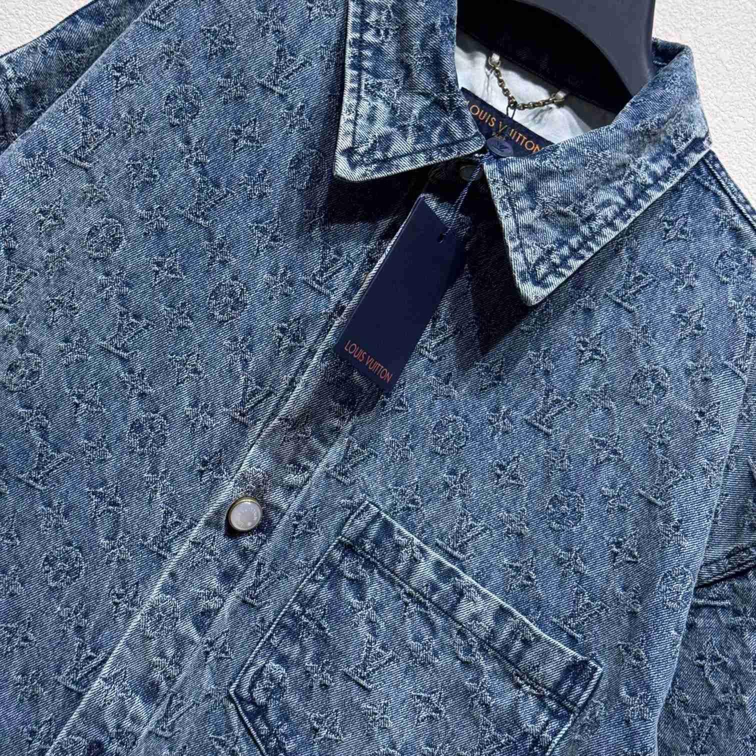 Louis Vuitton Monogram Denim Shirts - FashionPlug