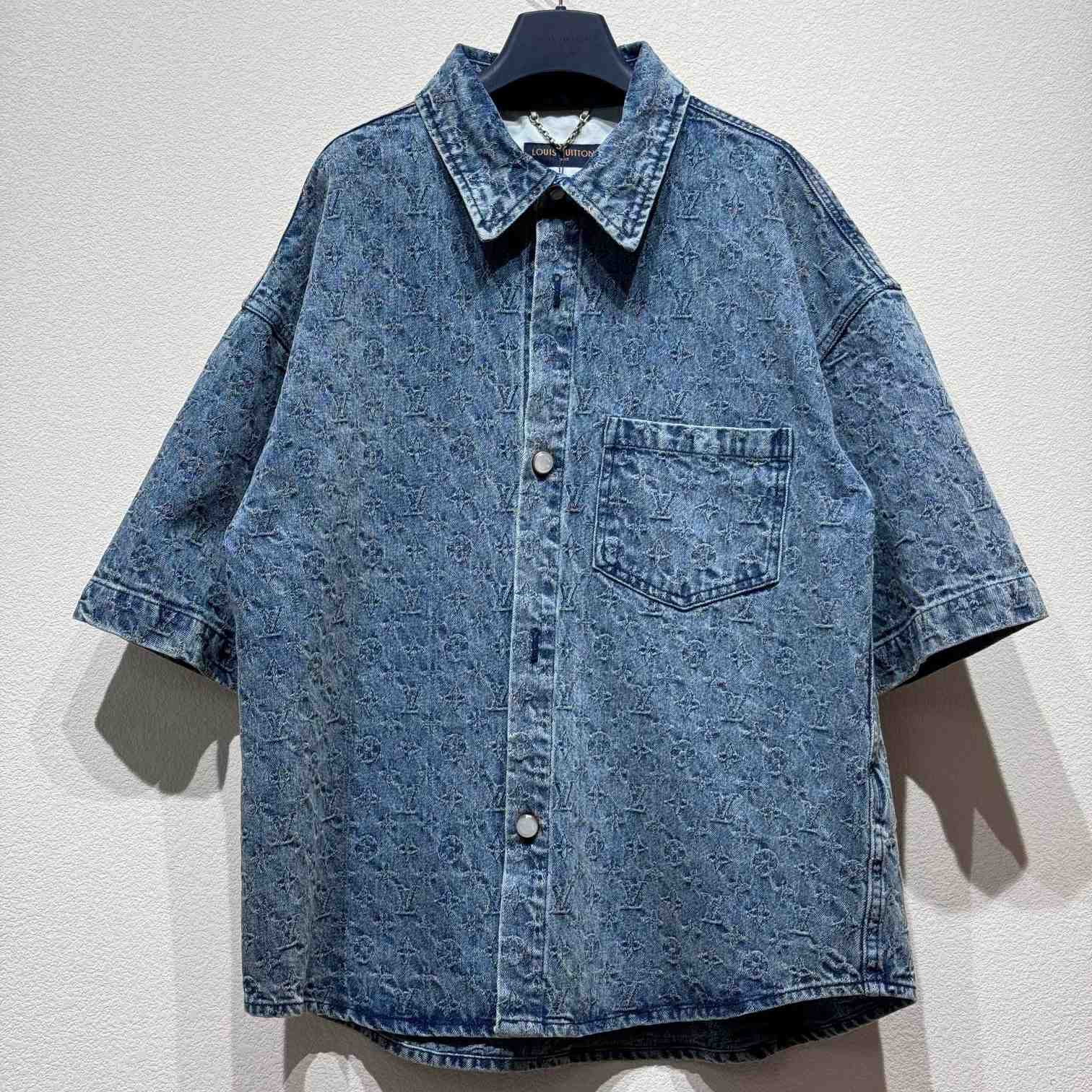 Louis Vuitton Monogram Denim Shirts - FashionPlug