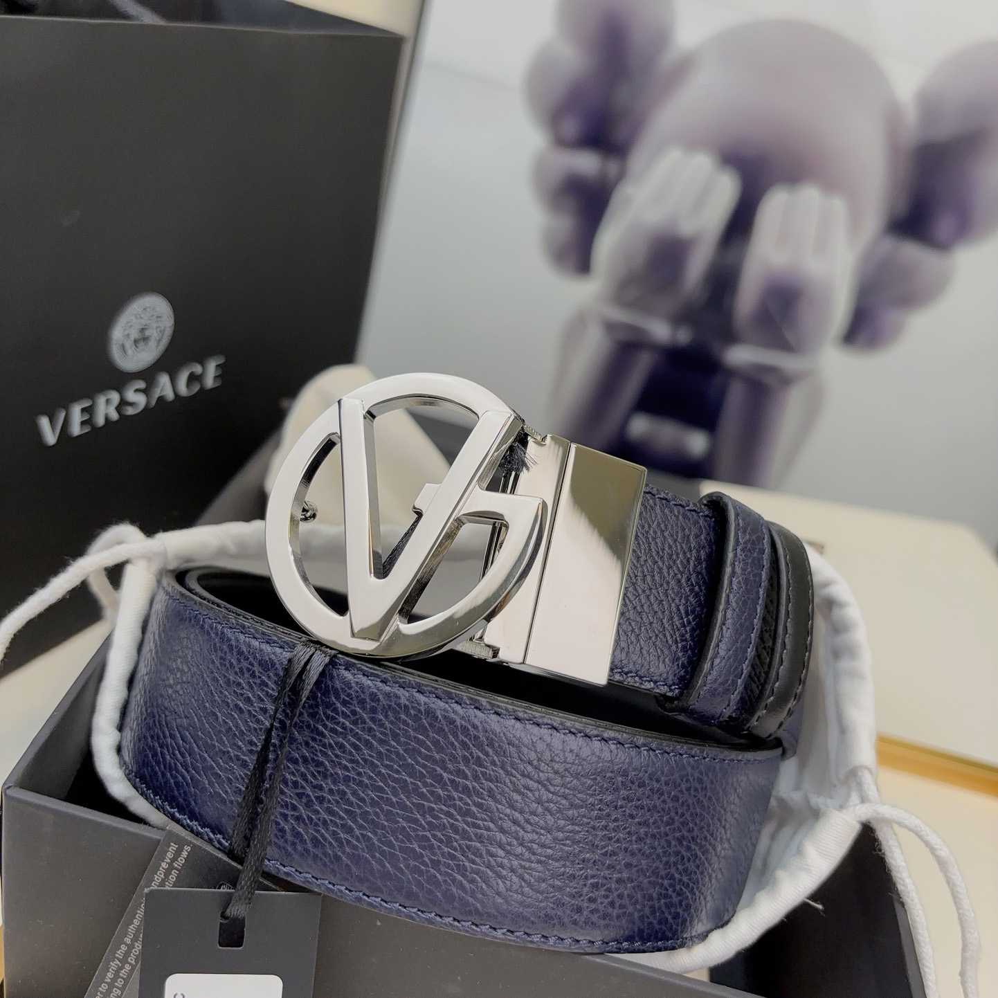 Versace Leather Belt   40mm - FashionPlug