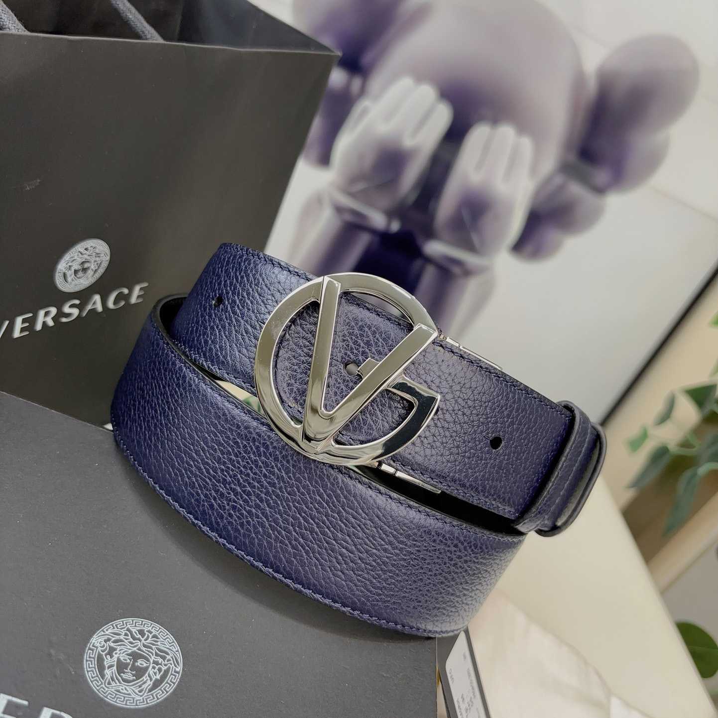 Versace Leather Belt   40mm - FashionPlug
