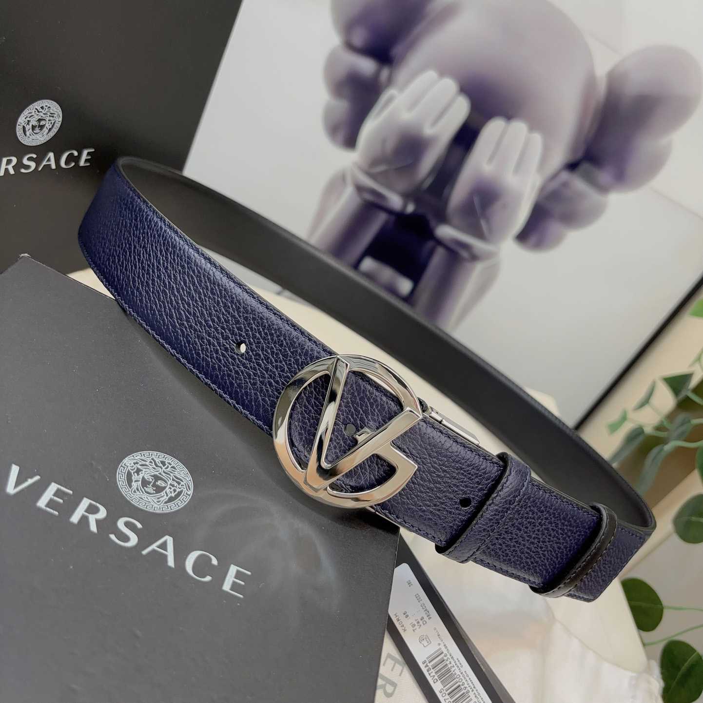 Versace Leather Belt   40mm - FashionPlug
