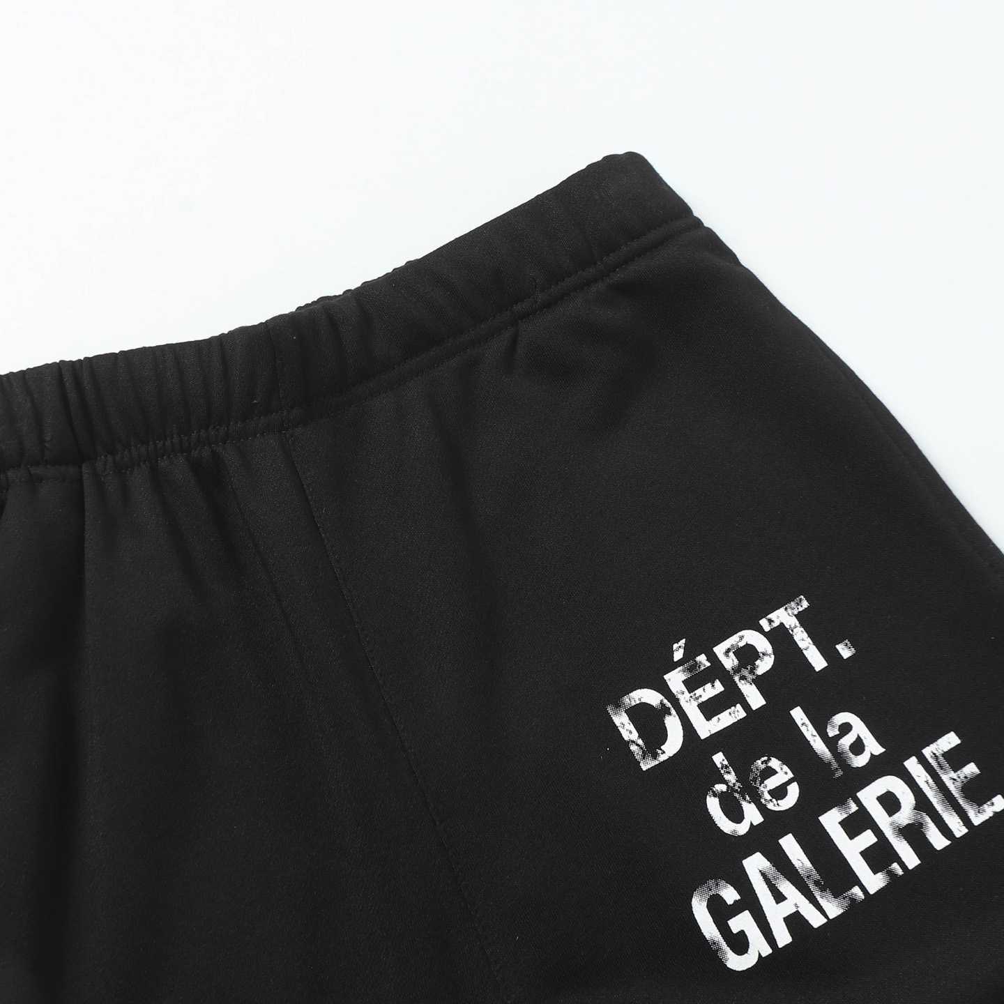 Gallery Dept. Flared Denim-Panelled Logo-Print Cotton-Jersey Sweatpants - FashionPlug