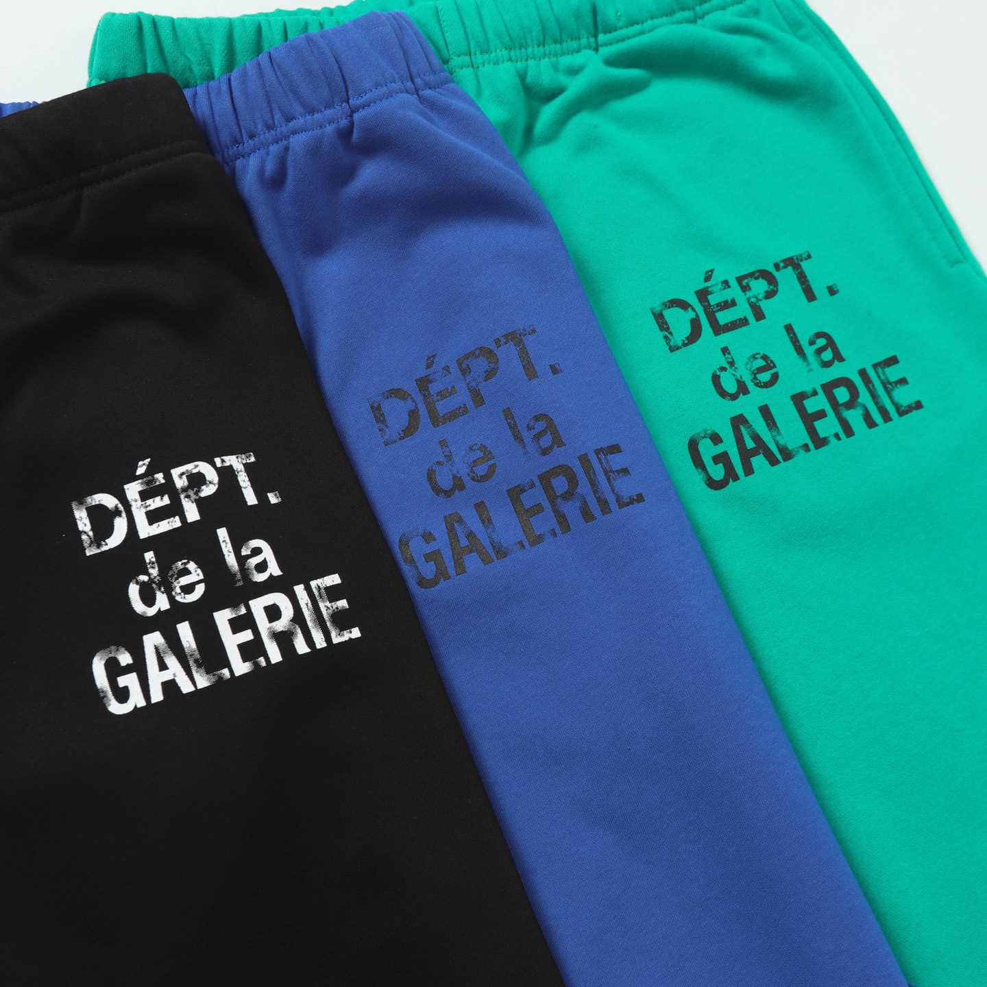 Gallery Dept. Flared Denim-Panelled Logo-Print Cotton-Jersey Sweatpants - FashionPlug