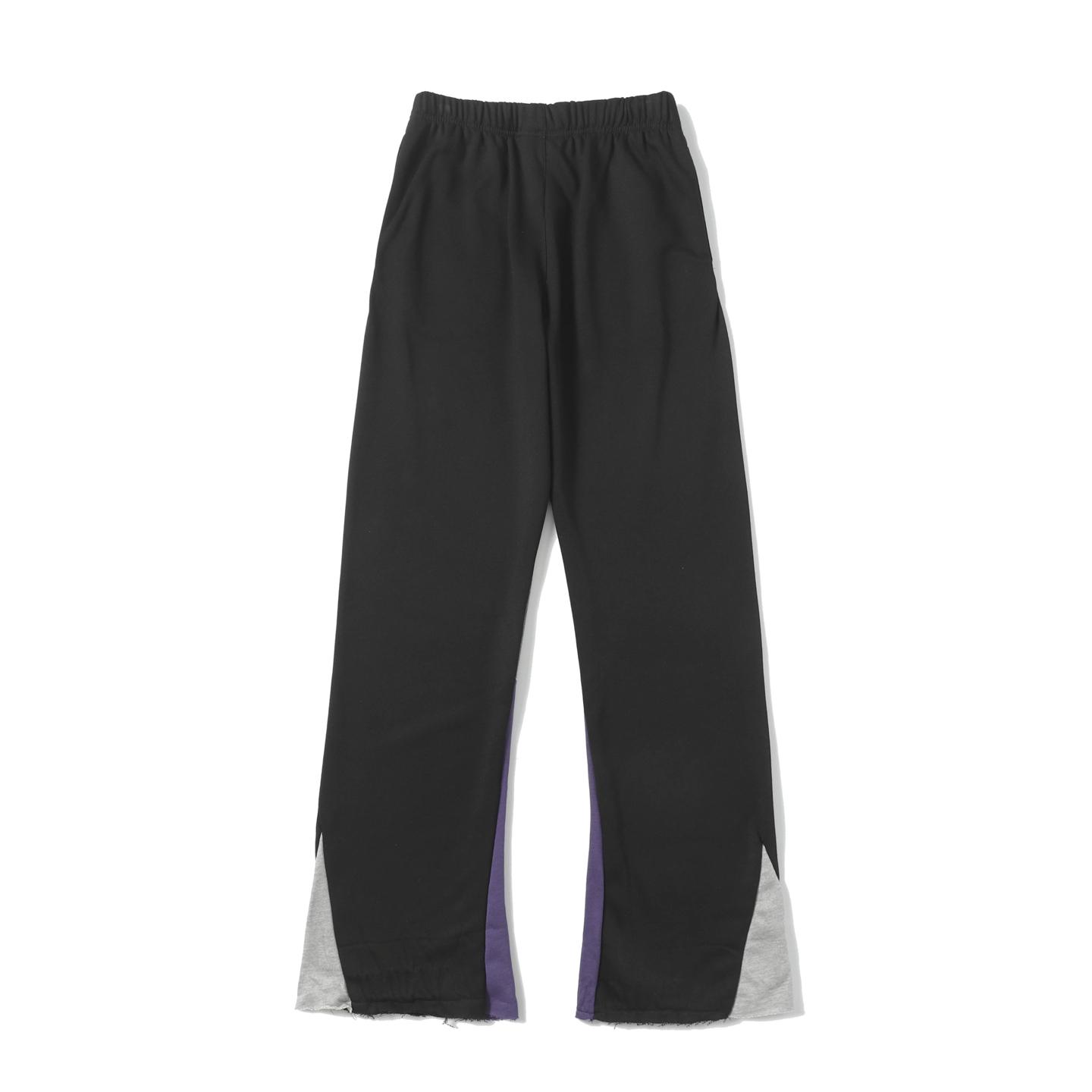 Gallery Dept. Flared Denim-Panelled Logo-Print Cotton-Jersey Sweatpants - FashionPlug