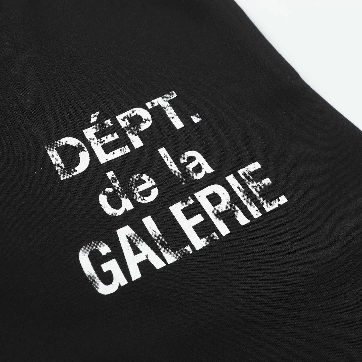 Gallery Dept. Flared Denim-Panelled Logo-Print Cotton-Jersey Sweatpants - FashionPlug