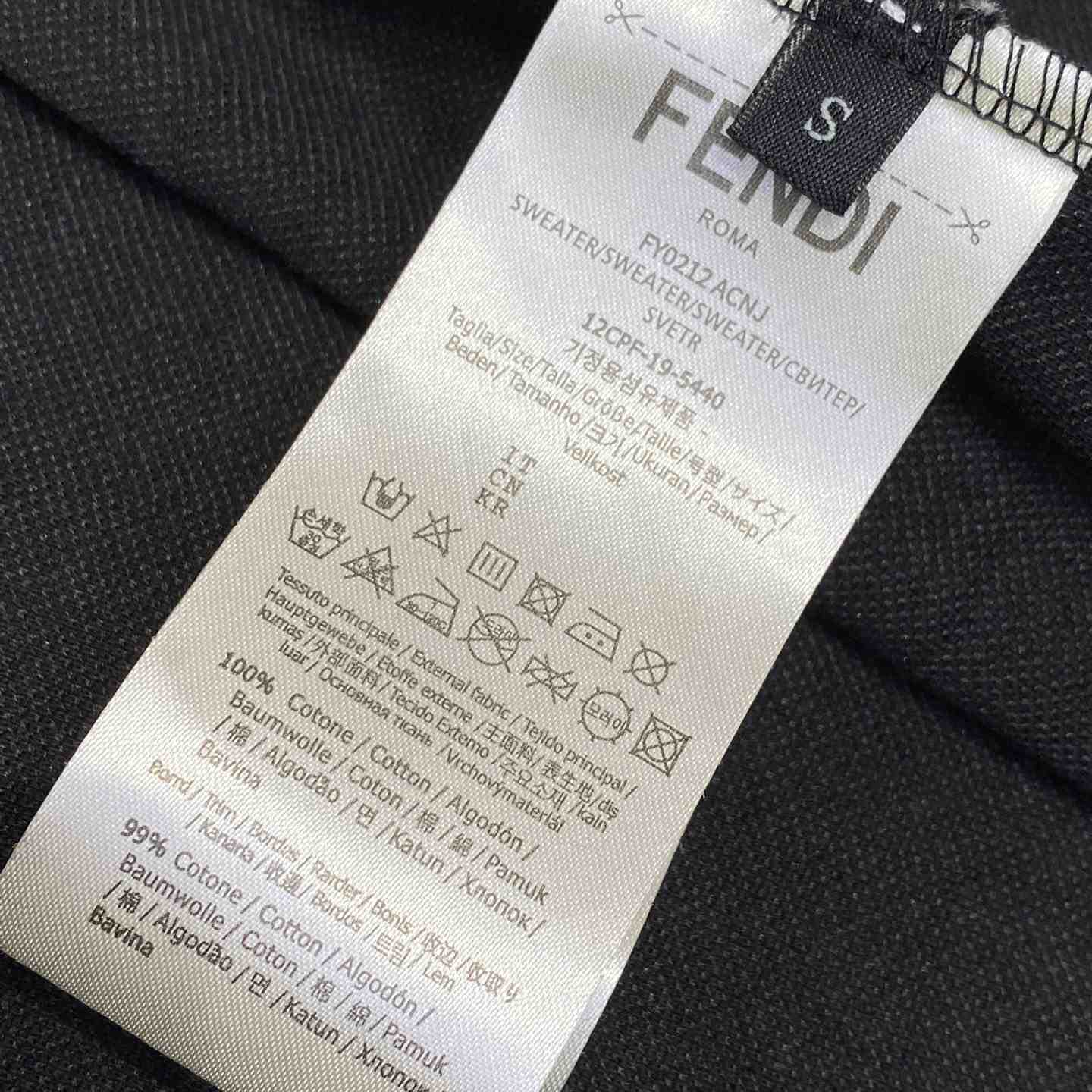 Fendi Black Jersey Polo Shirt - FashionPlug