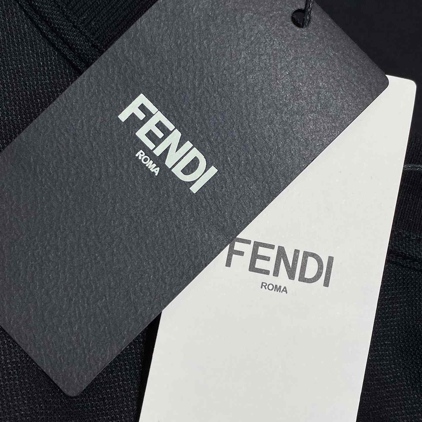 Fendi Black Jersey Polo Shirt - FashionPlug