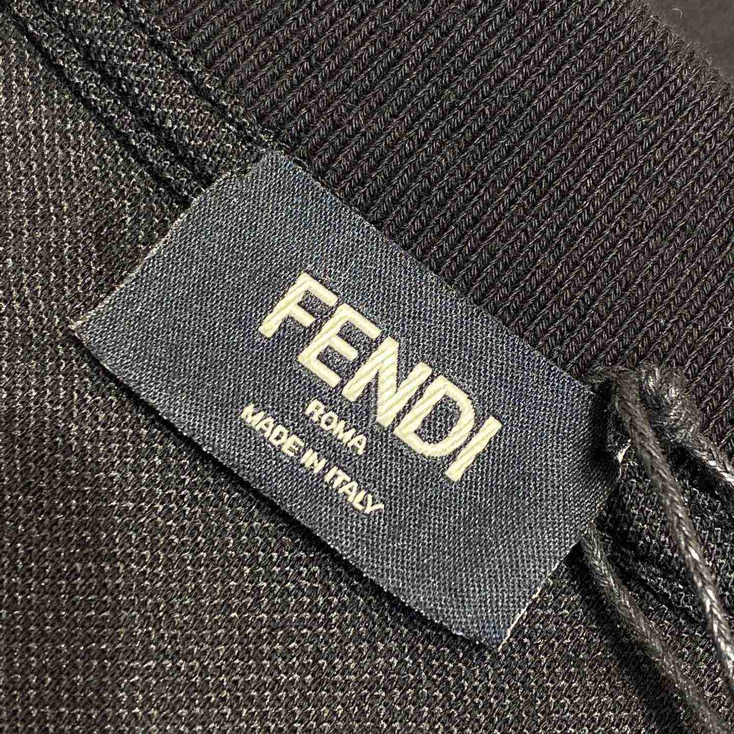 Fendi Black Jersey Polo Shirt - FashionPlug