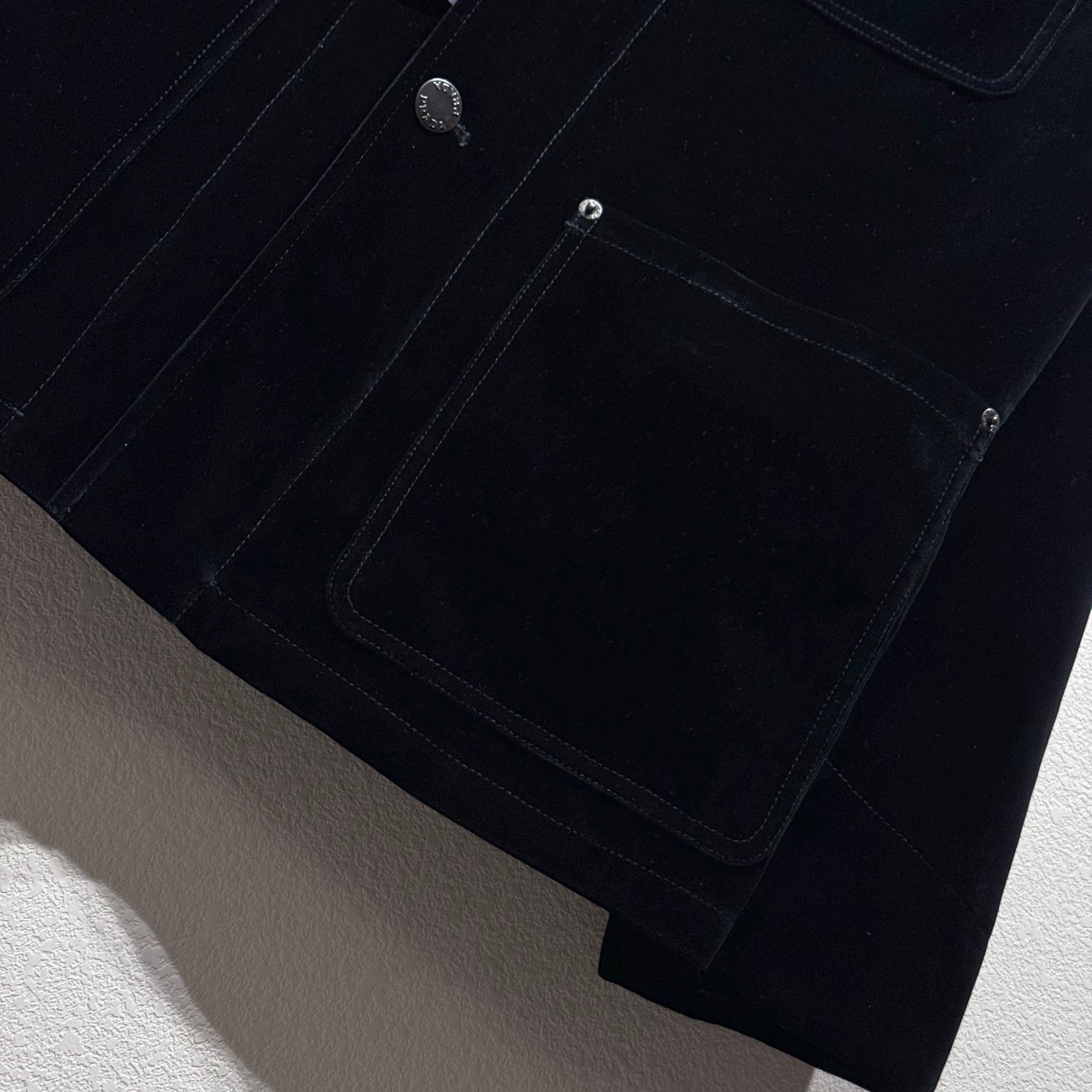 Prada Blouson In Velvet Denim - FashionPlug