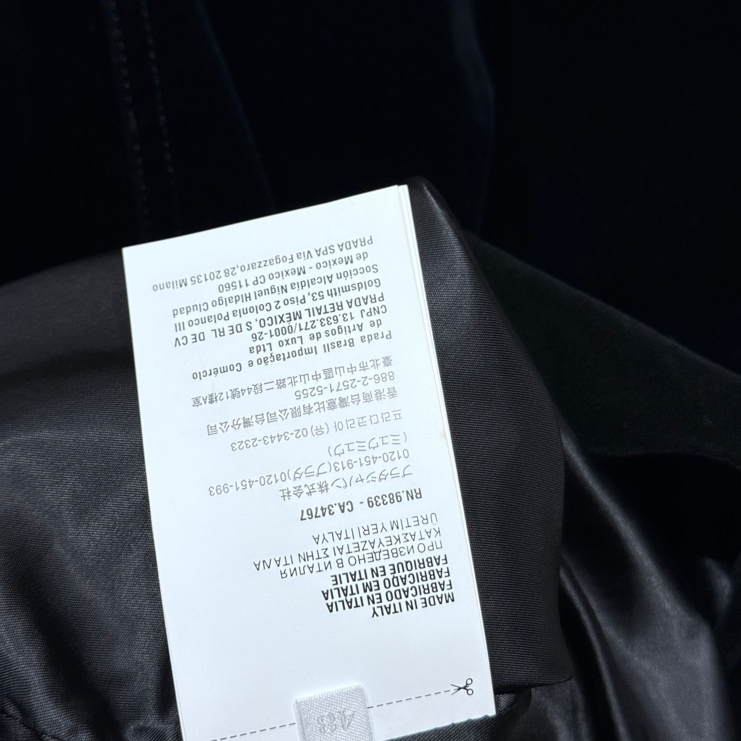 Prada Blouson In Velvet Denim - FashionPlug