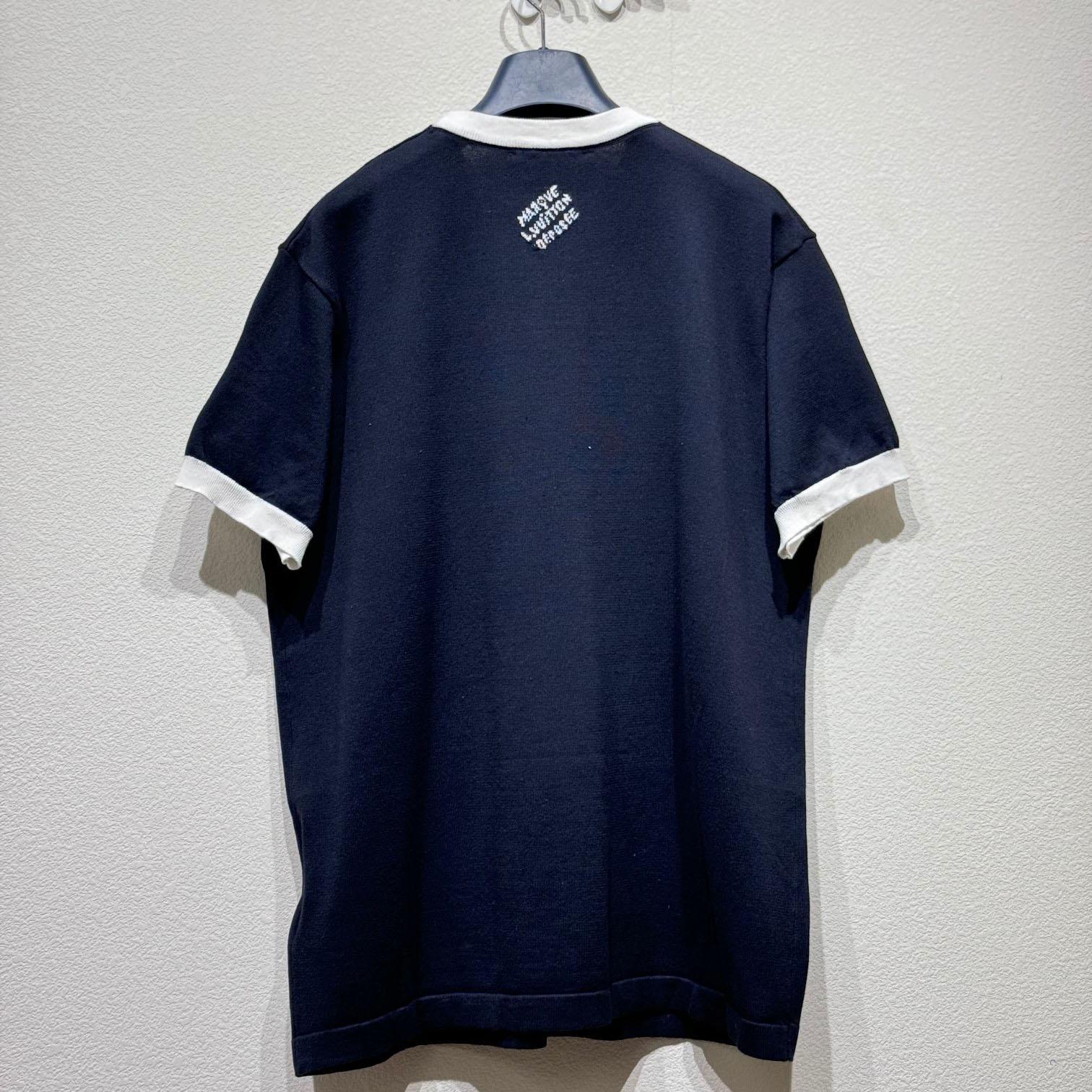 Louis Vuitton Graphic Intarsia Short-Sleeved Cotton Crewneck   - FashionPlug