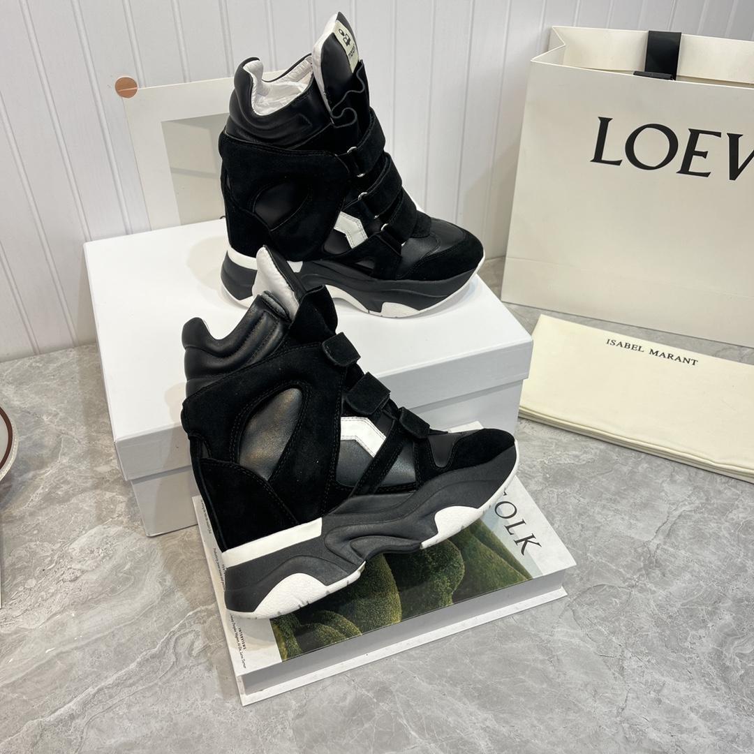 Isabel Marant Balskee High-Top Wedge Sneakers  - FashionPlug