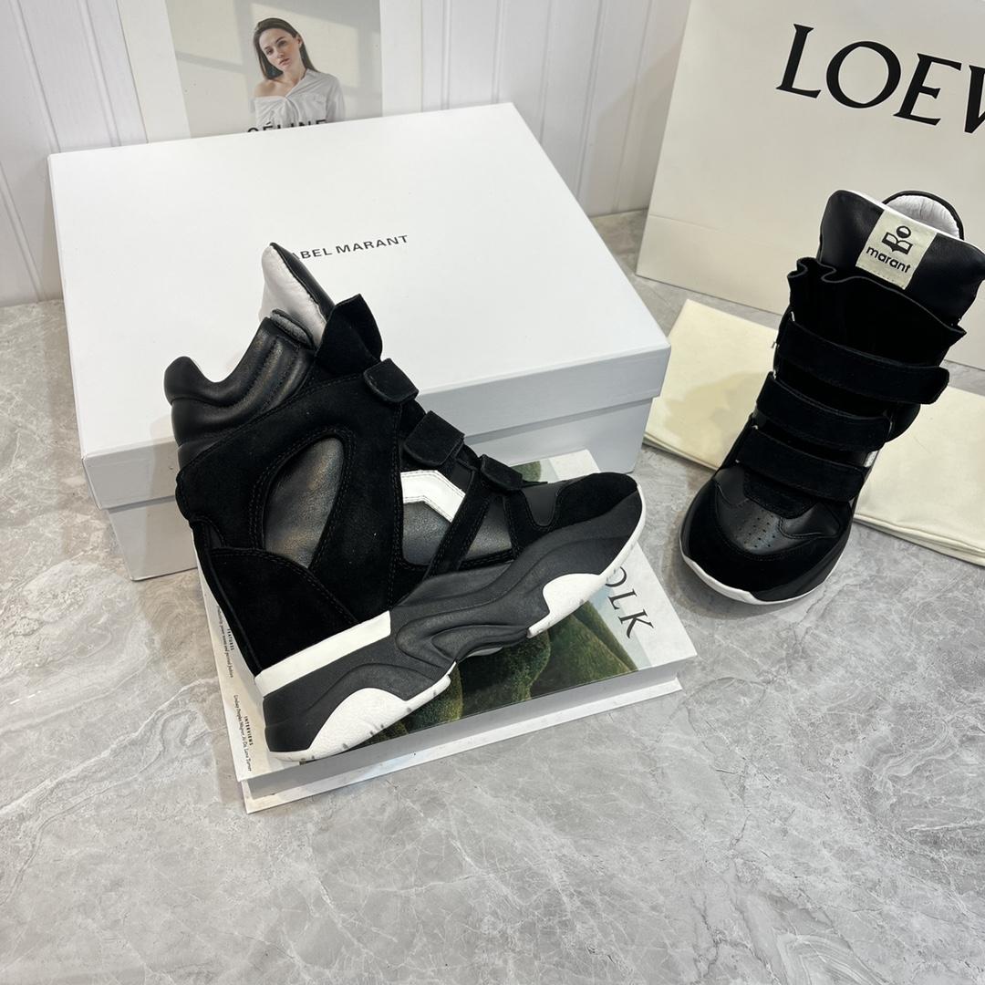 Isabel Marant Balskee High-Top Wedge Sneakers  - FashionPlug