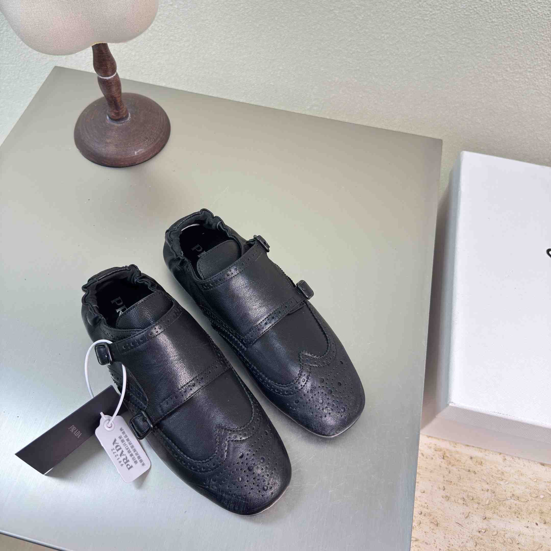 Prada Shuffle Double Monk Strap Shoes - FashionPlug