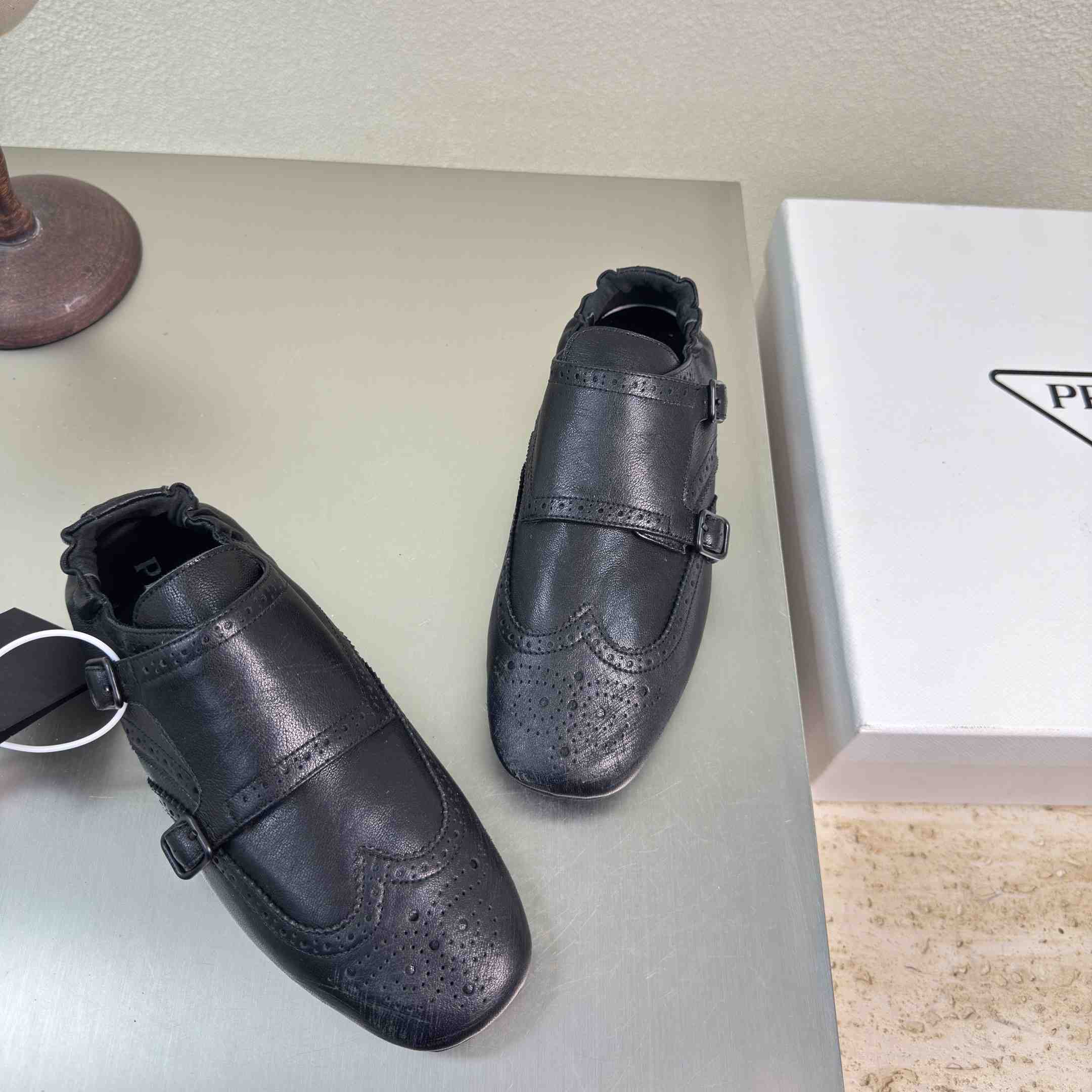 Prada Shuffle Double Monk Strap Shoes - FashionPlug