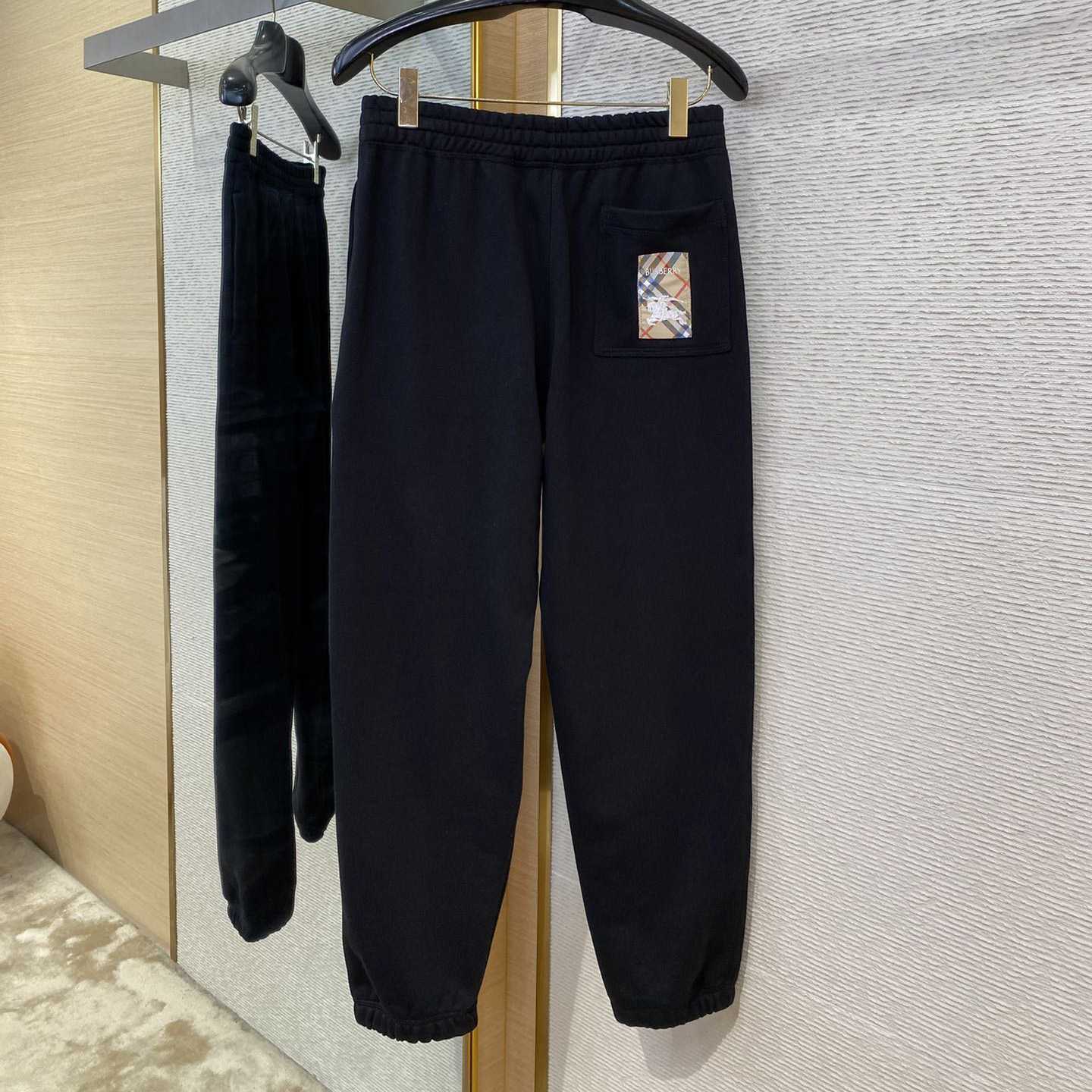 Burberry Check Label Cotton Jogging Pants - FashionPlug
