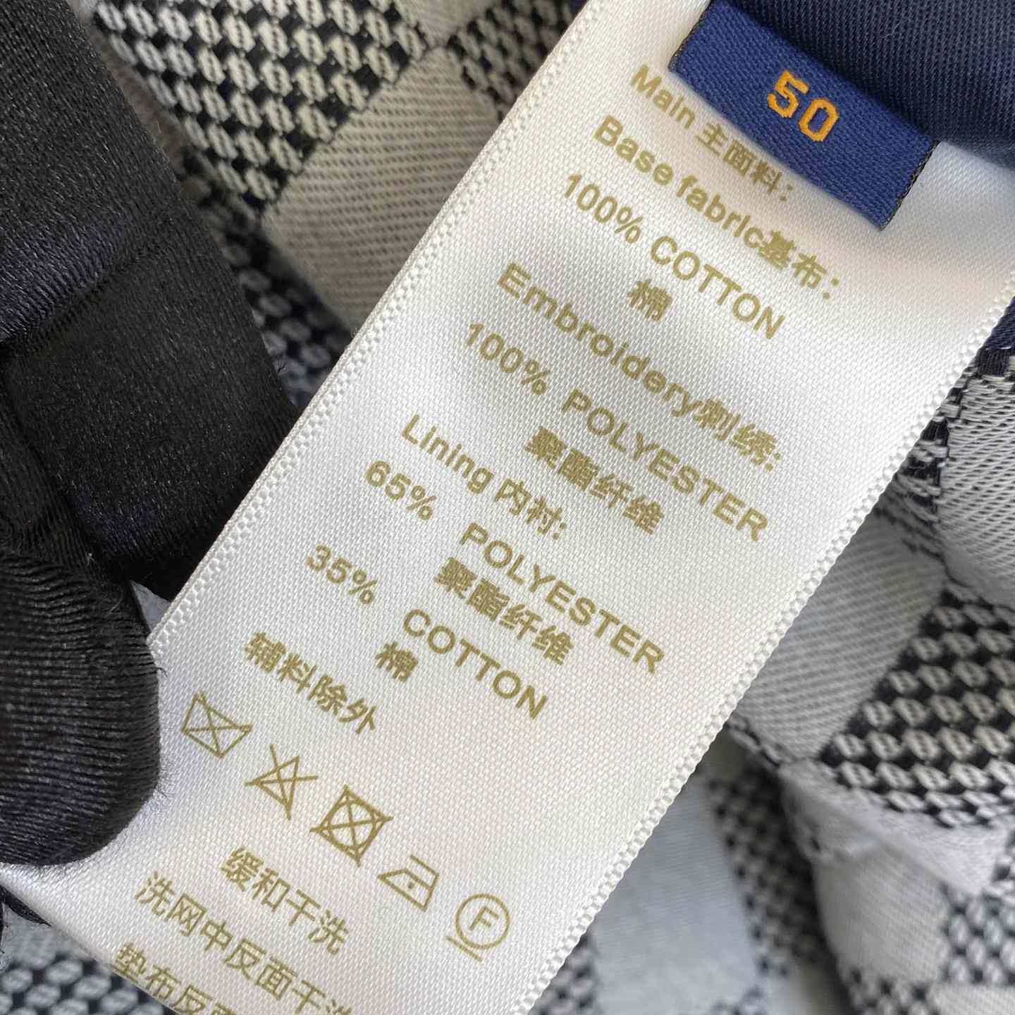 Louis Vuitton Damier Open Collar Cotton Overshirt  1AFVN5 - FashionPlug