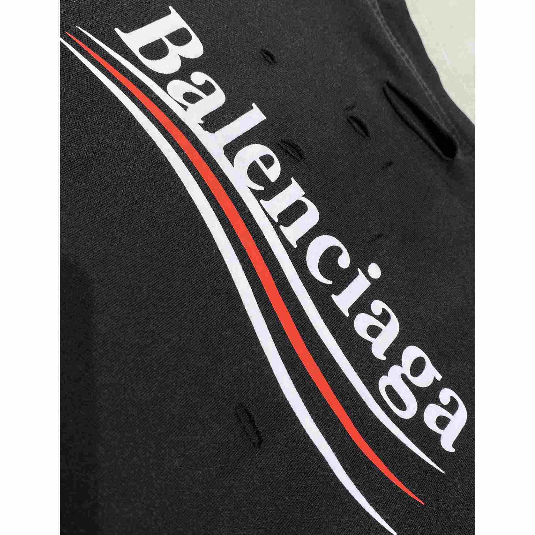 Balenciaga Political Campaign Layered T-shirt In Black - FashionPlug