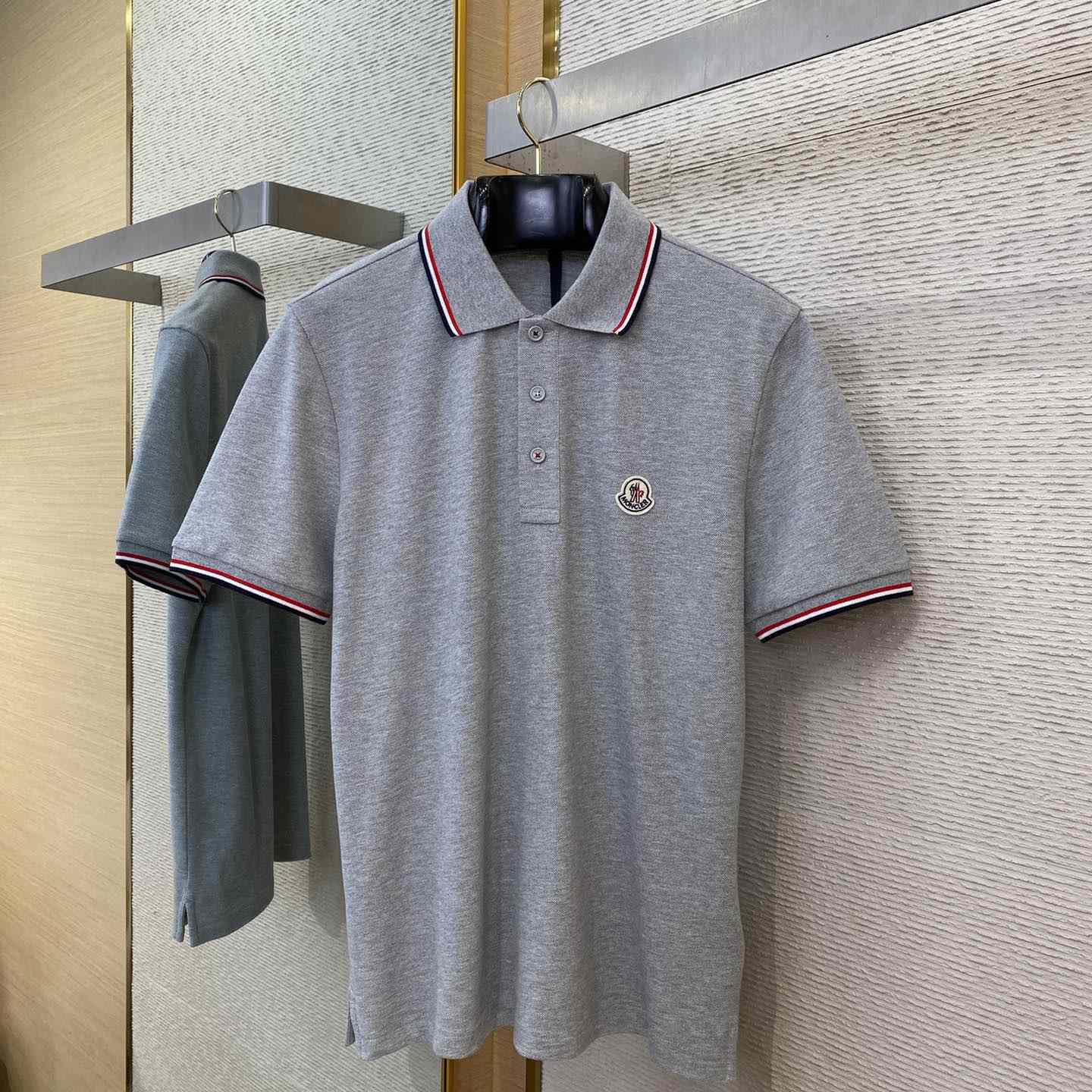 Moncler Logo Cotton Polo Shirt - FashionPlug