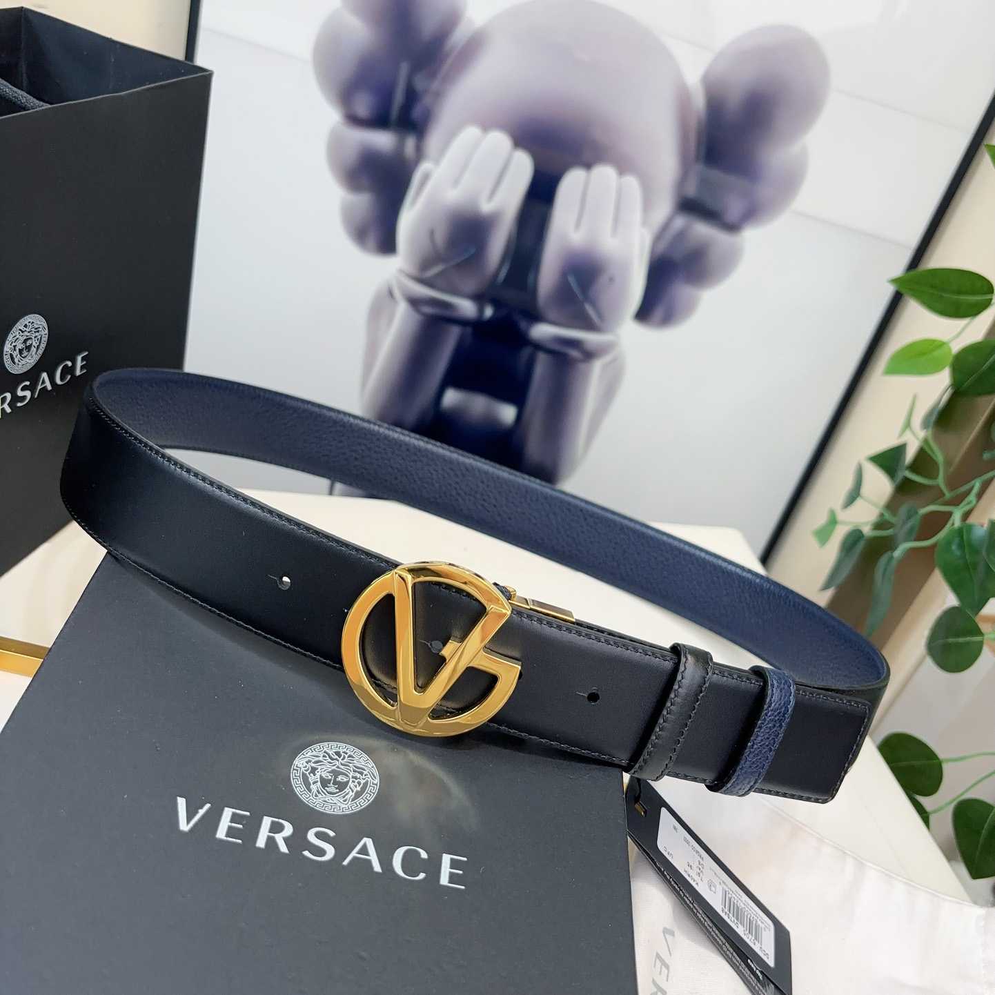 Versace Leather Belt   40mm - FashionPlug