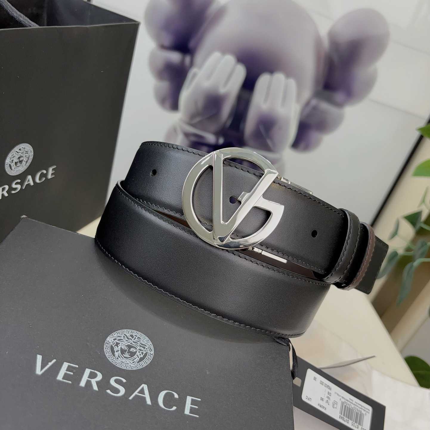 Versace Leather Belt   40mm - FashionPlug