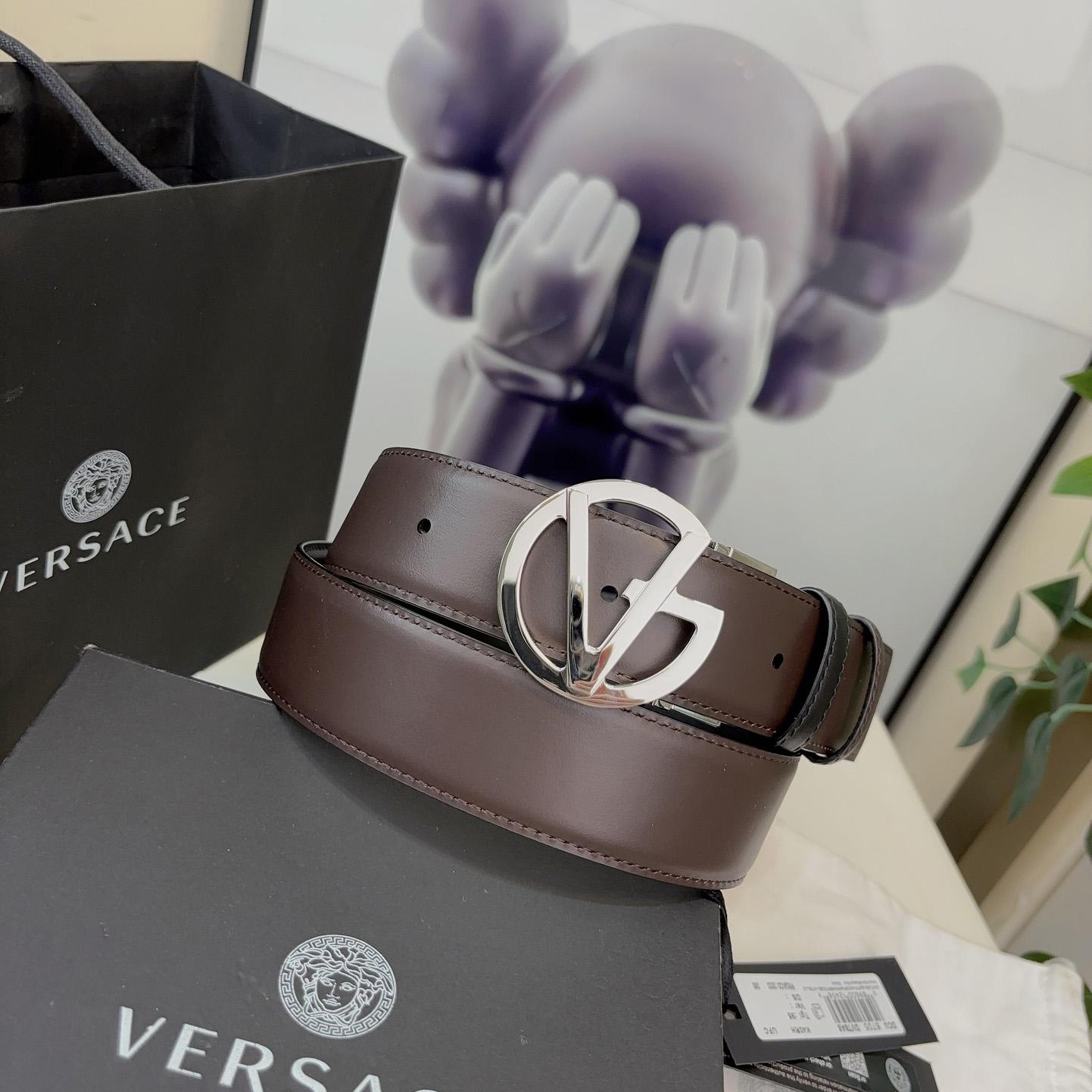 Versace Leather Belt   40mm - FashionPlug