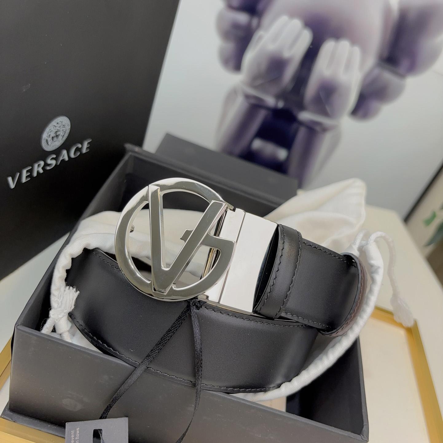 Versace Leather Belt   40mm - FashionPlug